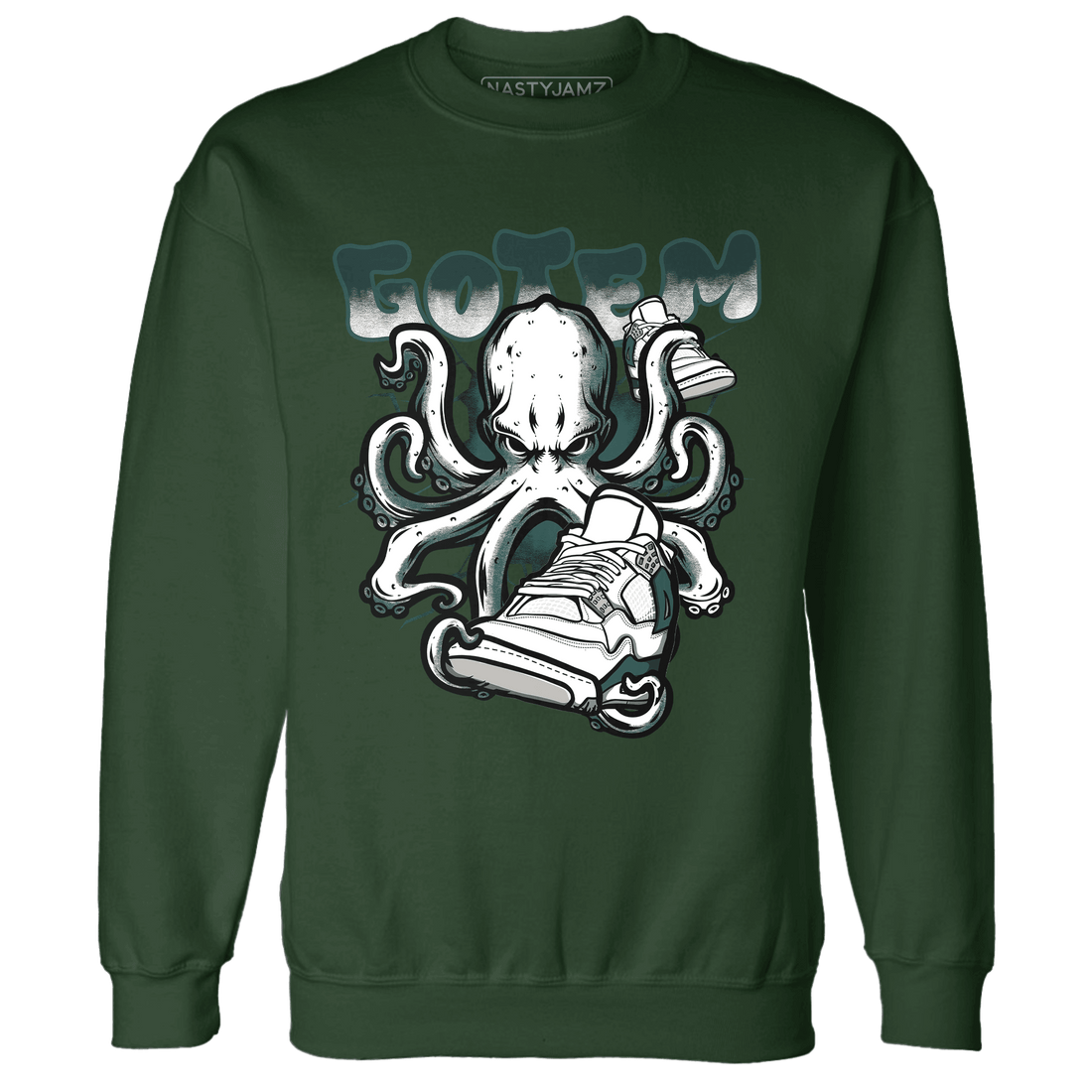 Oxidized Green 4s Sweatshirt Match Octopus Got Em - NastyJamz