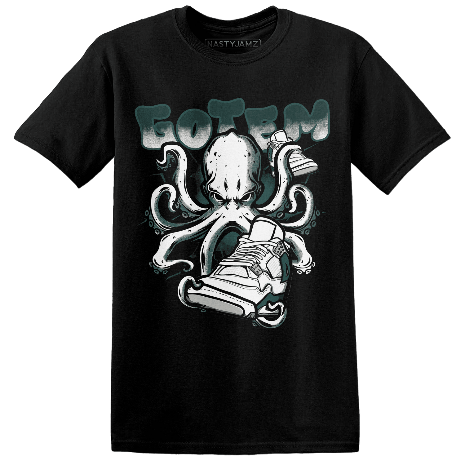Oxidized Green 4s T Shirt Match Octopus Got Em - NastyJamz