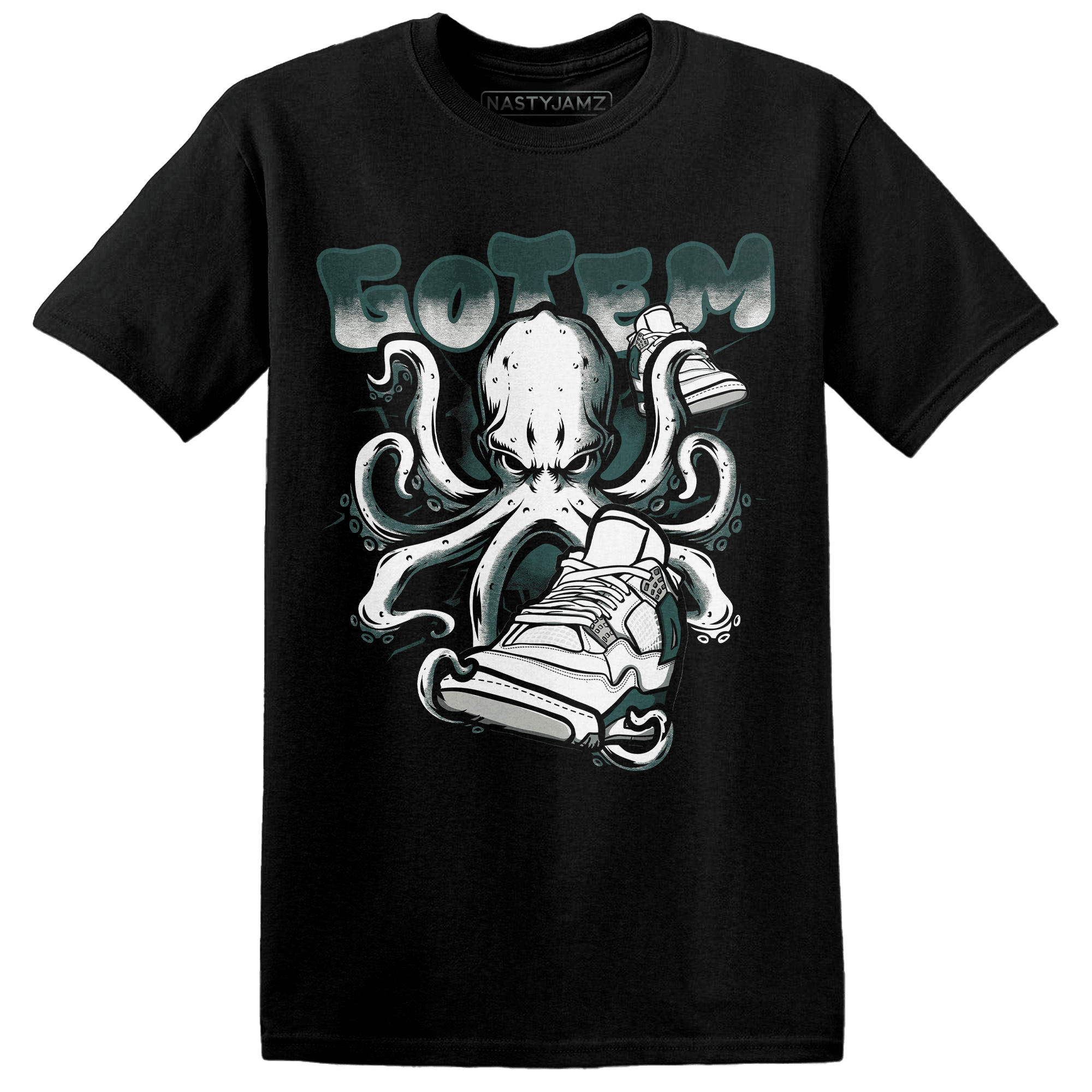 Oxidized Green 4s T Shirt Match Octopus Got Em - NastyJamz