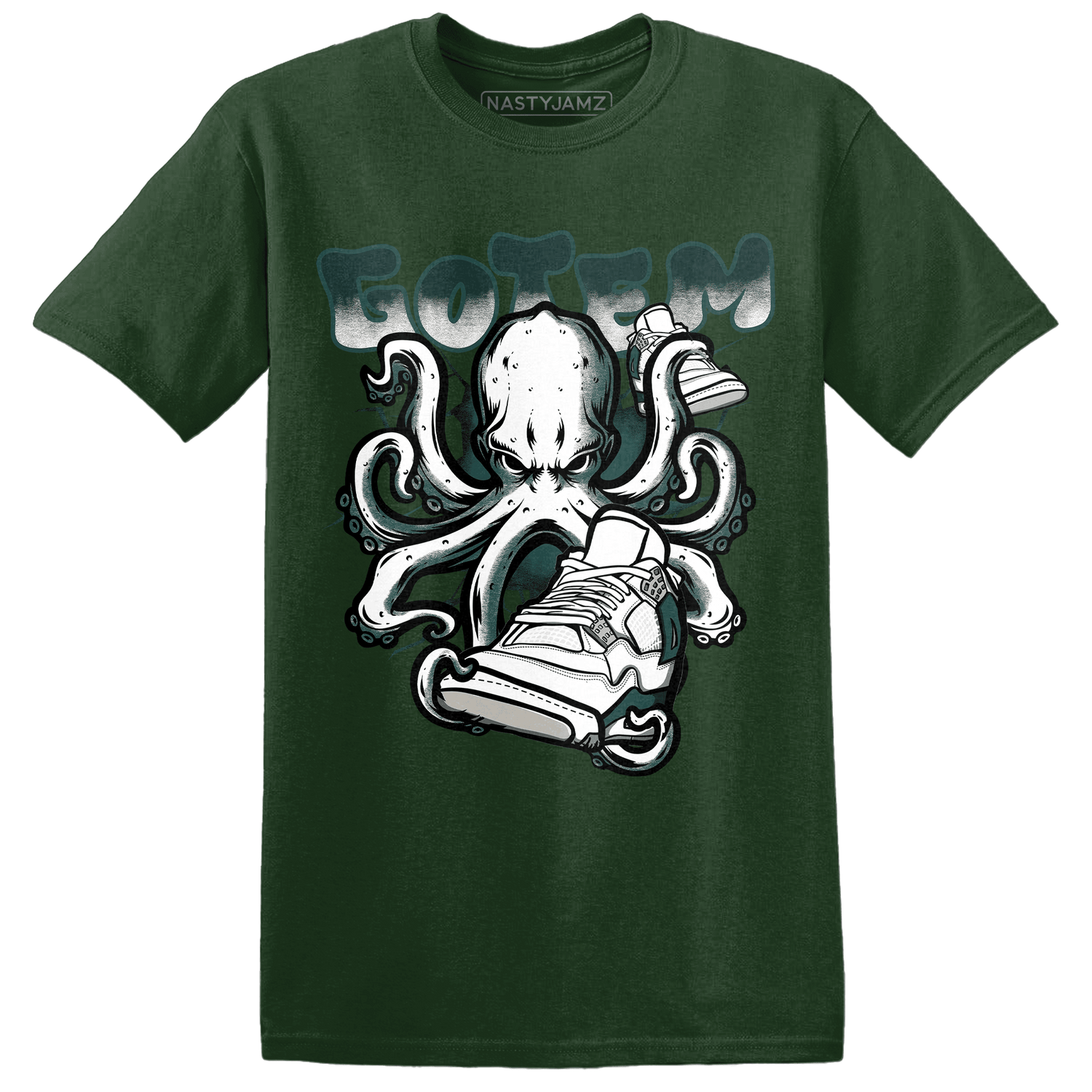 Oxidized Green 4s T Shirt Match Octopus Got Em - NastyJamz