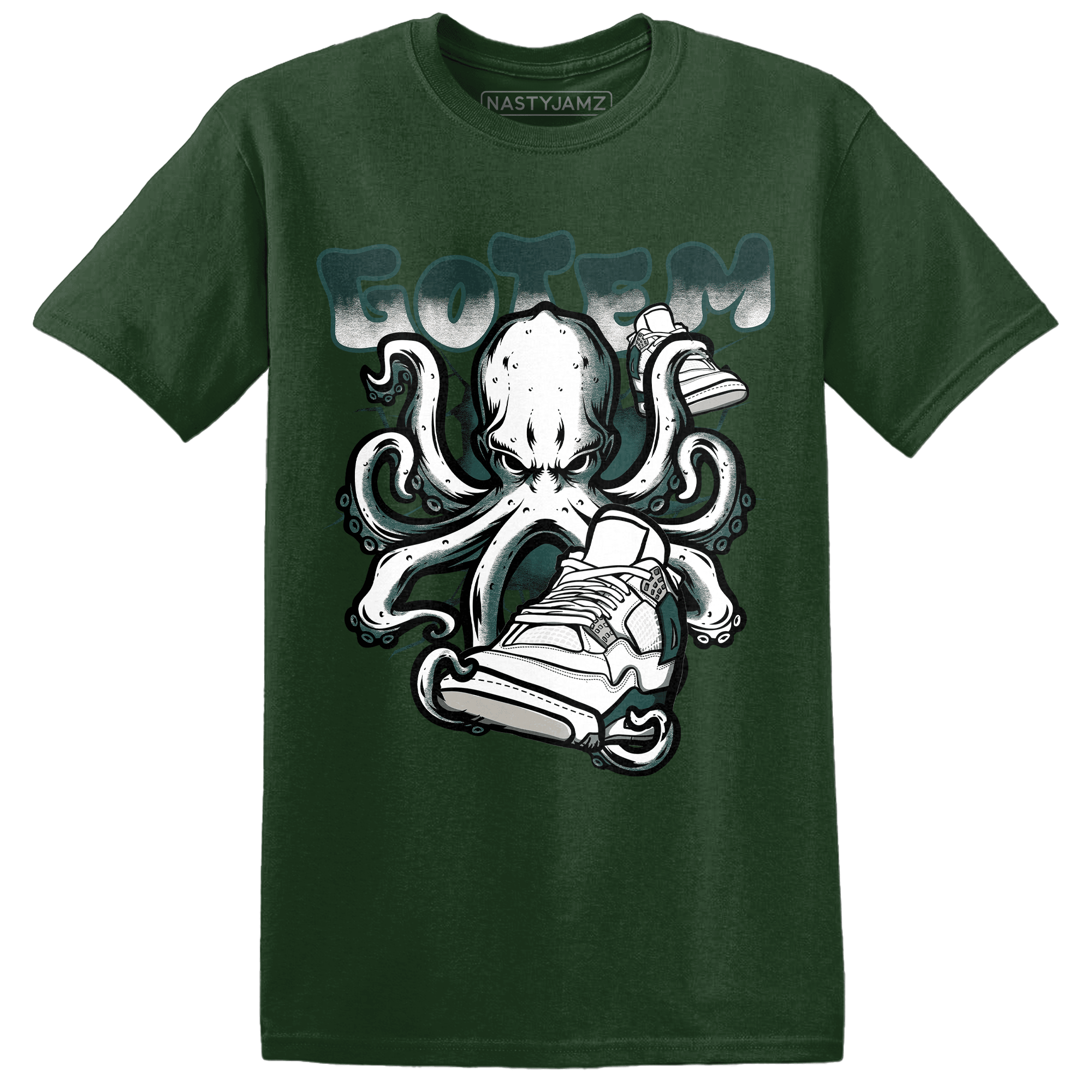 Oxidized Green 4s T Shirt Match Octopus Got Em - NastyJamz