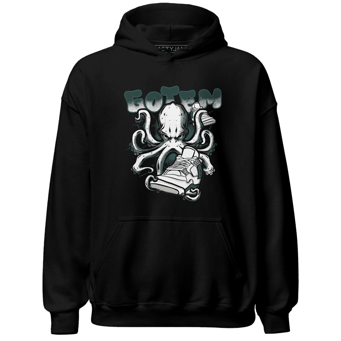 Oxidized Green 4s Hoodie Match Octopus Got Em - NastyJamz