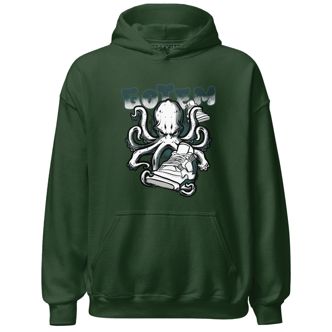 Oxidized Green 4s Hoodie Match Octopus Got Em - NastyJamz
