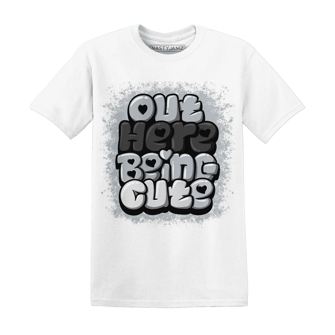 Wolf-Grey-12s-NastyJamz-T-Shirt-Match-Out-Here-Being-Cute