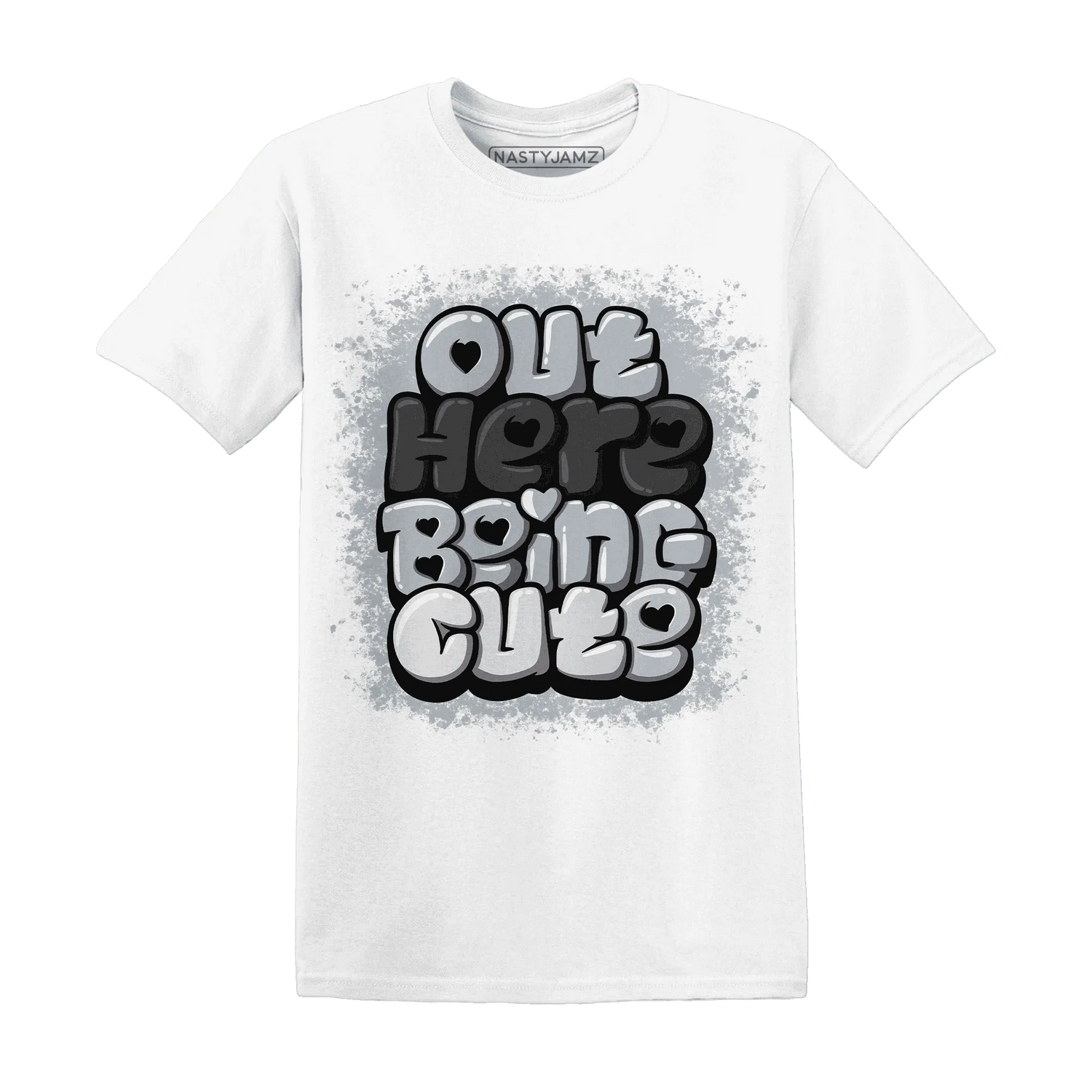 Wolf-Grey-12s-NastyJamz-T-Shirt-Match-Out-Here-Being-Cute