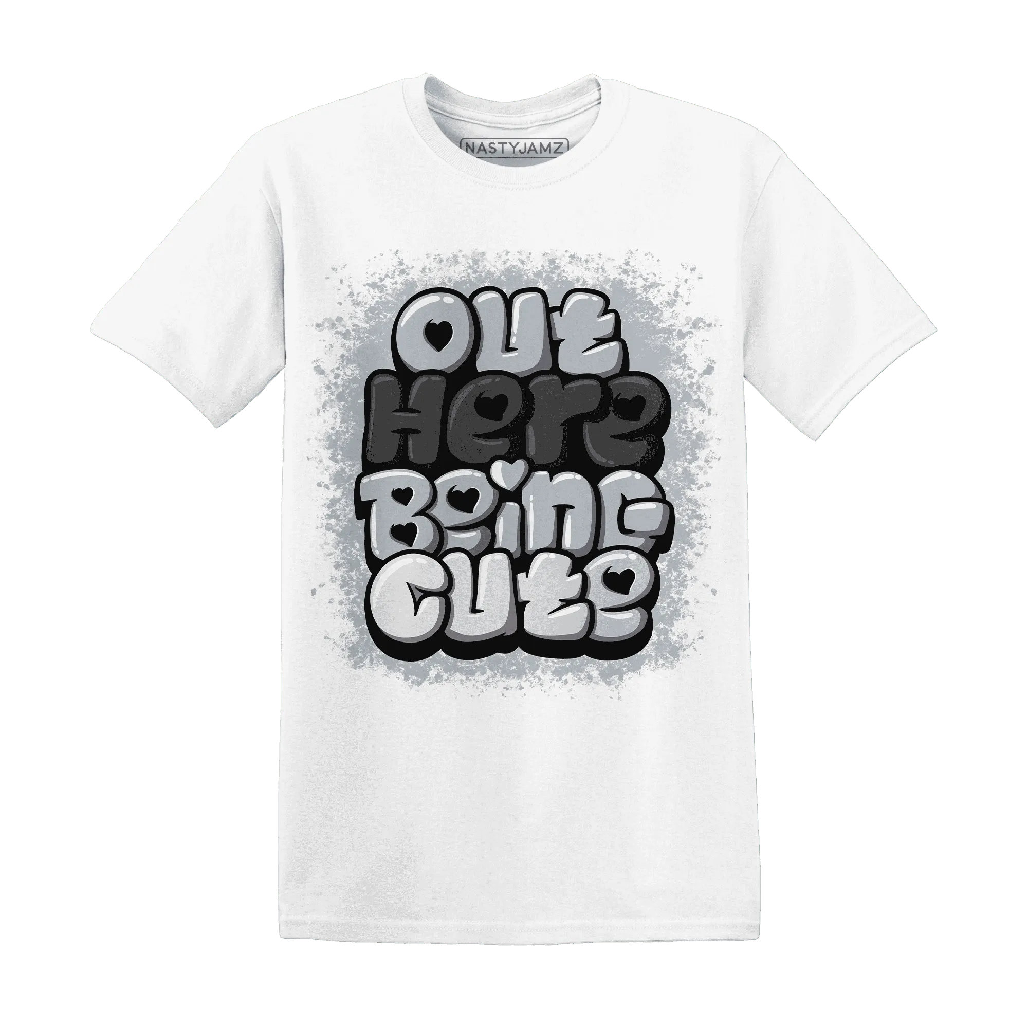 Wolf-Grey-12s-NastyJamz-T-Shirt-Match-Out-Here-Being-Cute