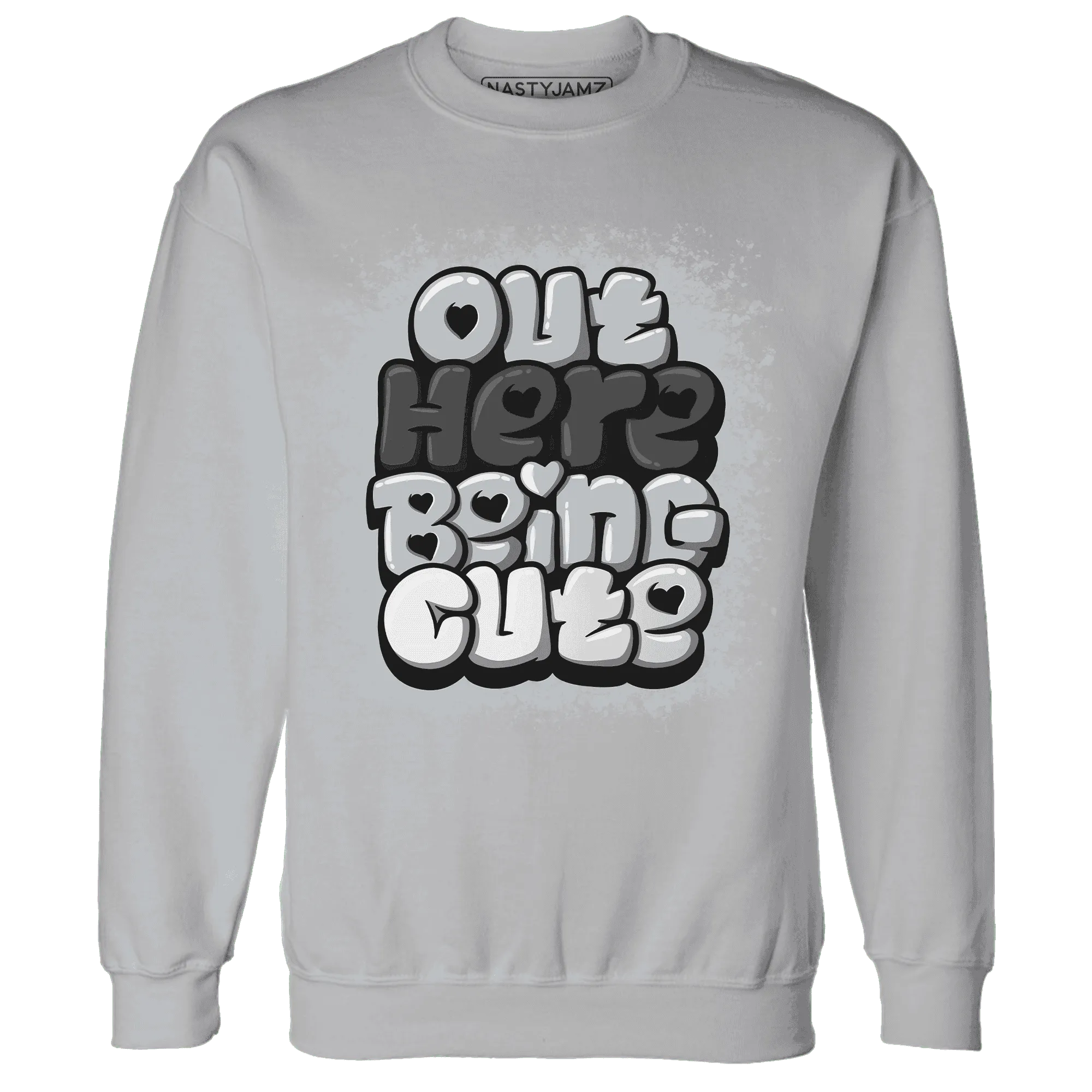 Wolf-Grey-12s-NastyJamz-Sweatshirt-Match-Out-Here-Being-Cute