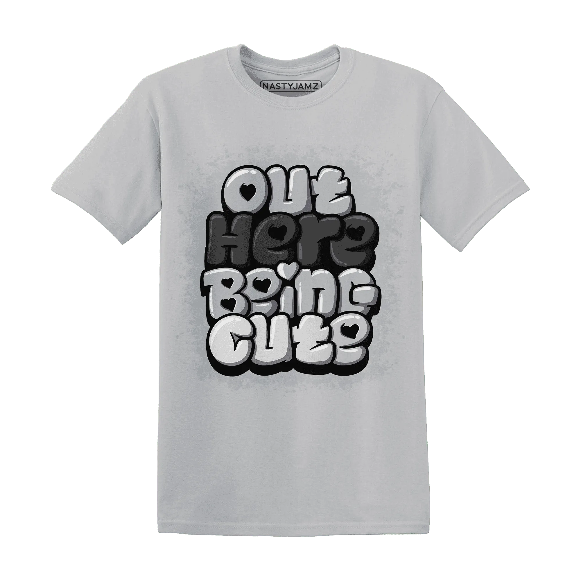 Wolf-Grey-12s-NastyJamz-T-Shirt-Match-Out-Here-Being-Cute