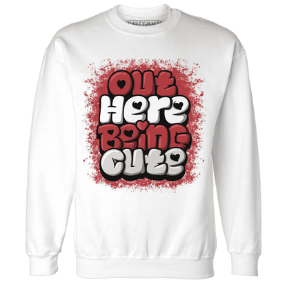 Black-Toe-Reimagined-Red-White-1s-NastyJamz-Sweatshirt-Match-Out-Here-Being-Cute