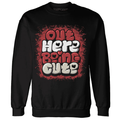 Black-Toe-Reimagined-Red-White-1s-NastyJamz-Sweatshirt-Match-Out-Here-Being-Cute