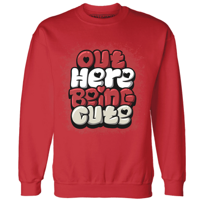 Black-Toe-Reimagined-Red-White-1s-NastyJamz-Sweatshirt-Match-Out-Here-Being-Cute