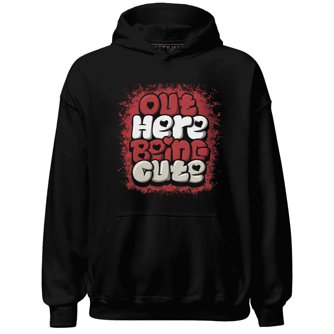 Black-Toe-Reimagined-Red-White-1s-NastyJamz-Hoodie-Match-Out-Here-Being-Cute