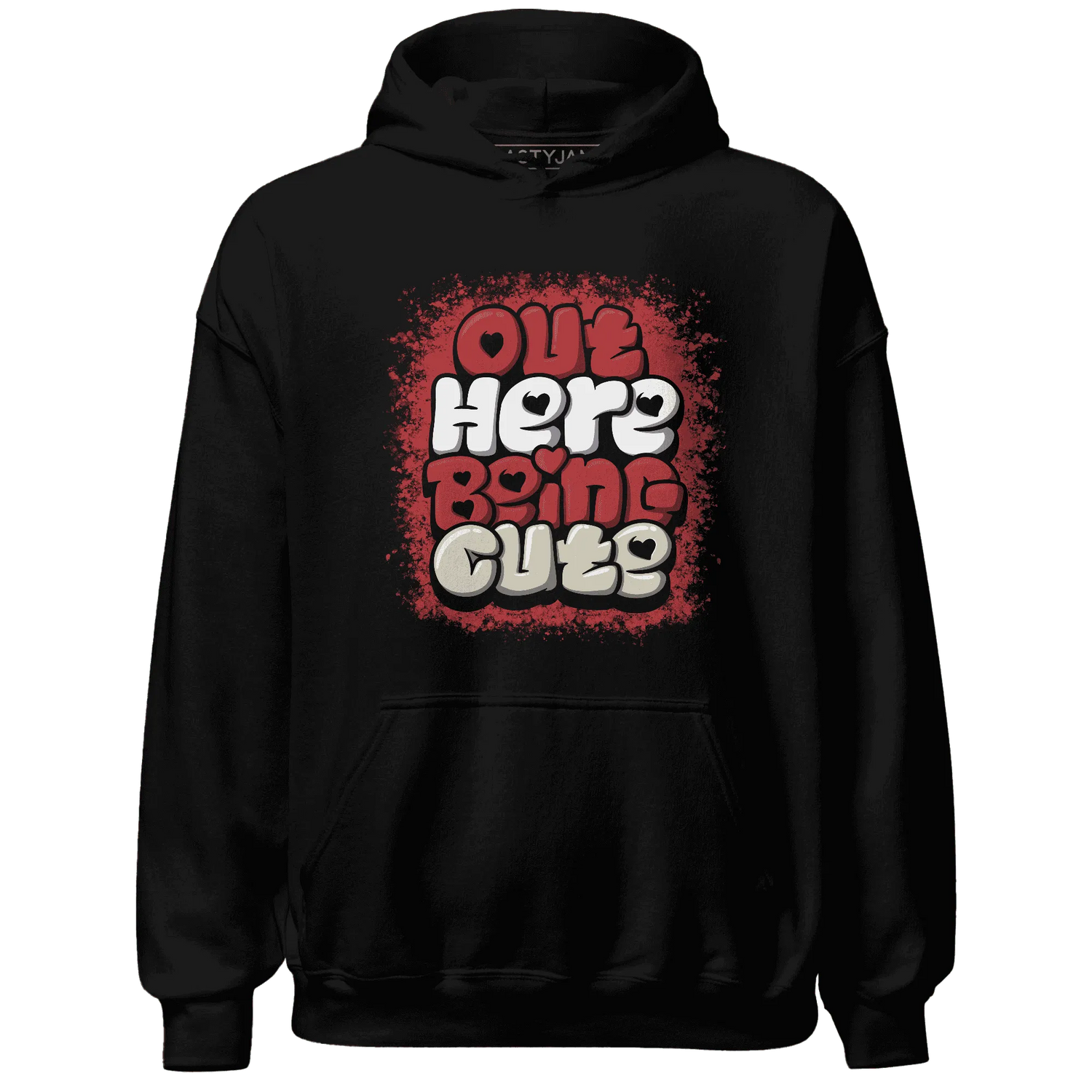 Black-Toe-Reimagined-Red-White-1s-NastyJamz-Hoodie-Match-Out-Here-Being-Cute