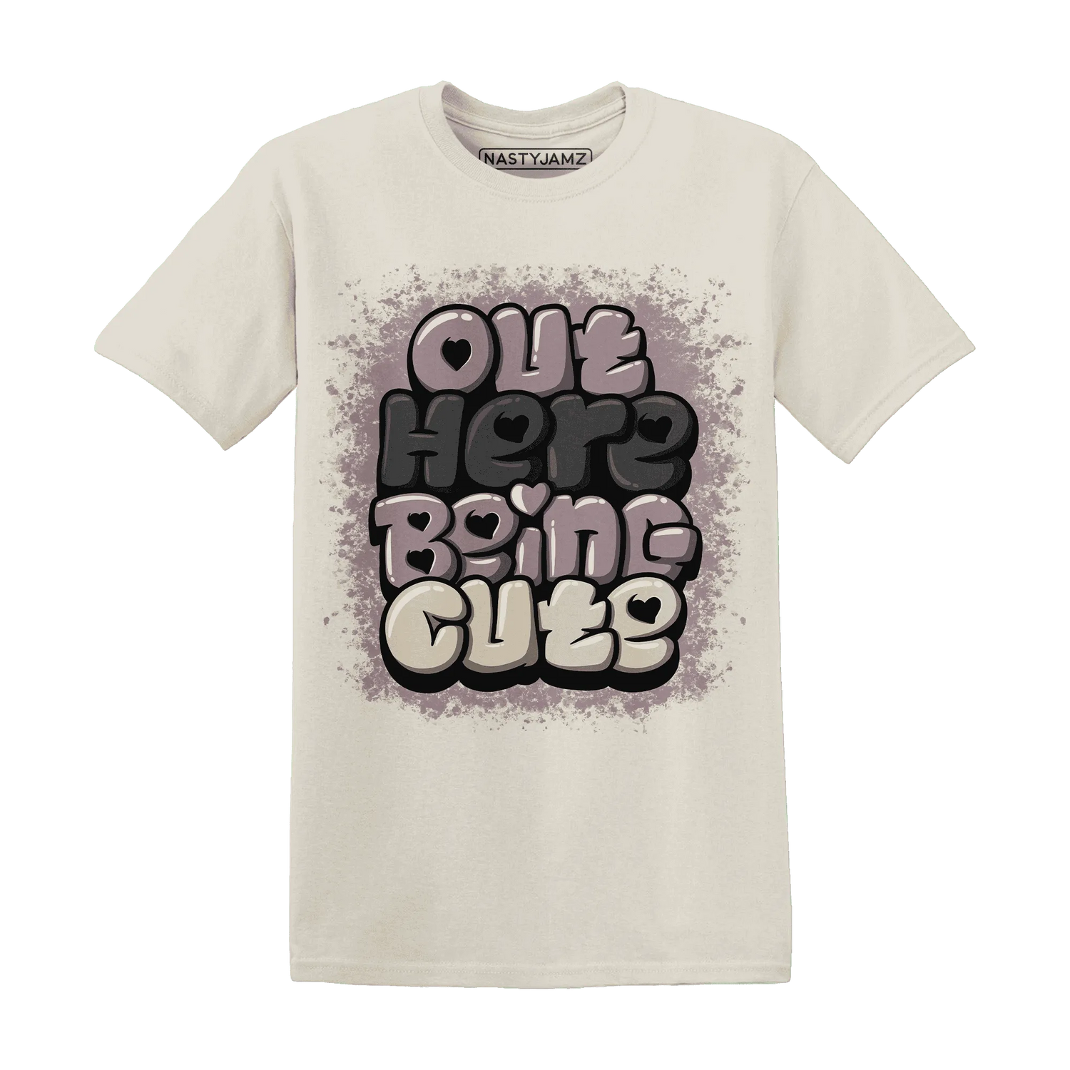 Black-Violet-Ore-3s-NastyJamz-T-Shirt-Match-Out-Here-Being-Cute