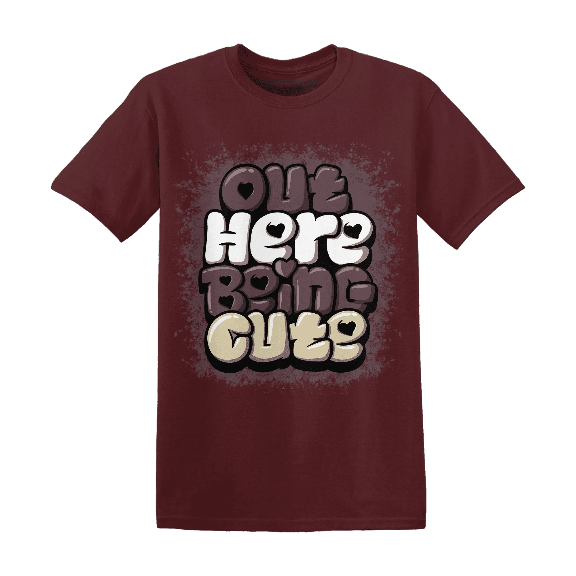 Burgundy-Crush-3s-NastyJamz-T-Shirt-Match-Out-Here-Being-Cute