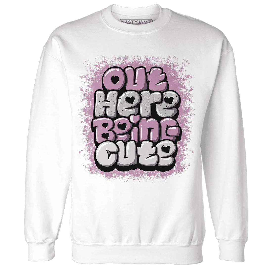 Orchid-Neutral-Grey-Black-White-4s-NastyJamz-Sweatshirt-Match-Out-Here-Being-Cute
