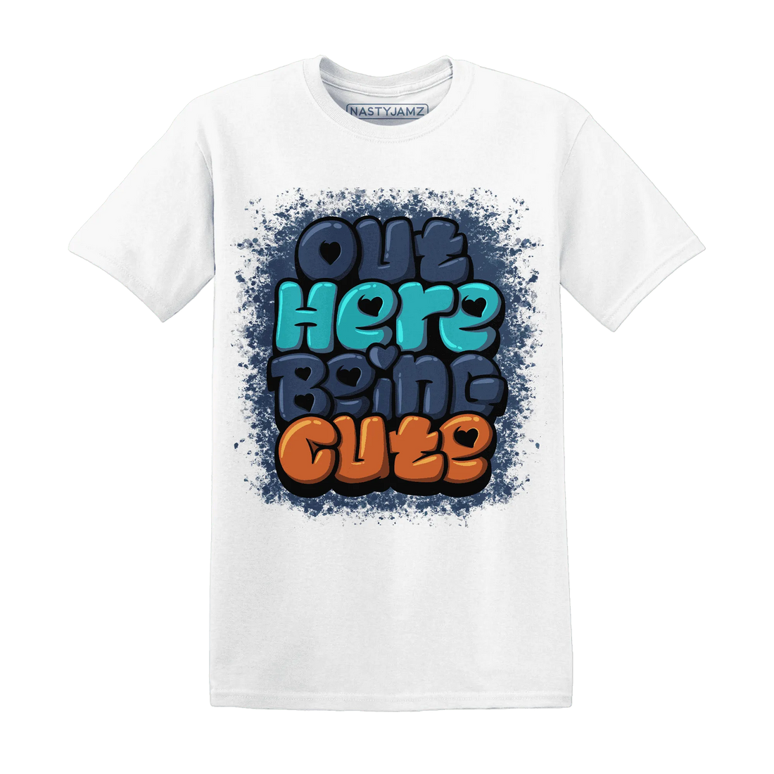 AM-Plus-Drift-Midnight-Navy-Total-Orange-Dusty-Cactus-NastyJamz-T-Shirt-Match-Out-Here-Being-Cute