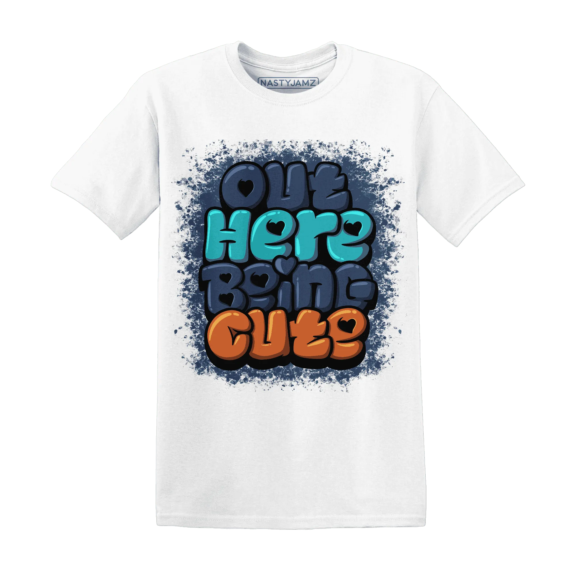 AM-Plus-Drift-Midnight-Navy-Total-Orange-Dusty-Cactus-NastyJamz-T-Shirt-Match-Out-Here-Being-Cute