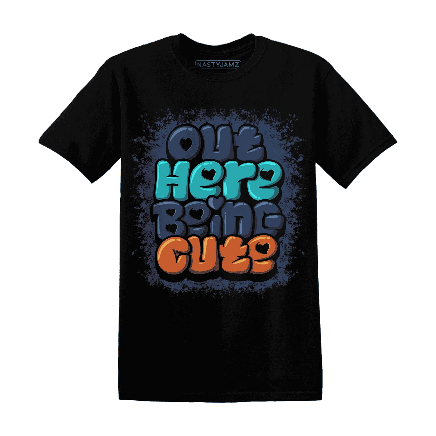 AM-Plus-Drift-Midnight-Navy-Total-Orange-Dusty-Cactus-NastyJamz-T-Shirt-Match-Out-Here-Being-Cute