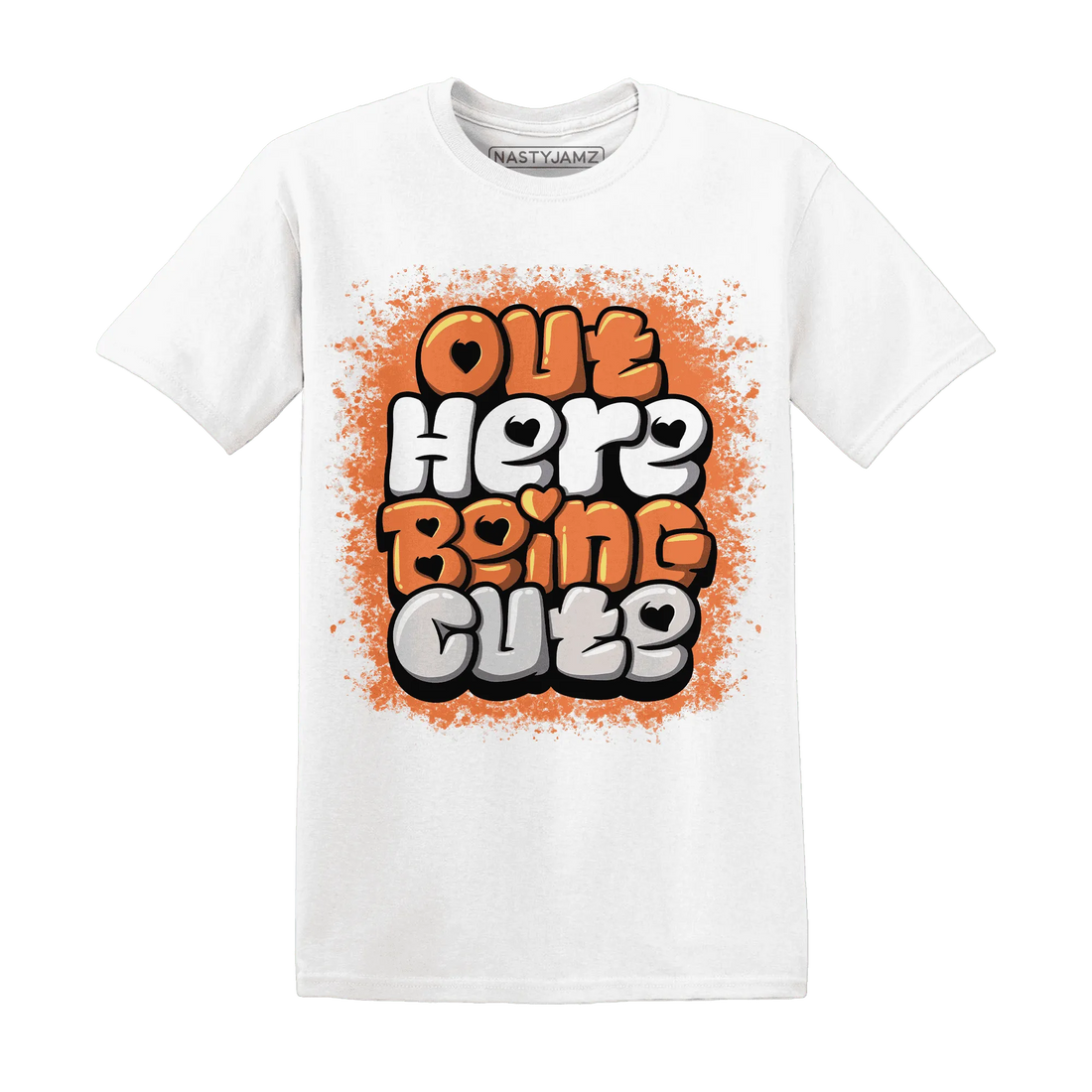 AM-TW-White-Orange-NastyJamz-T-Shirt-Match-Out-Here-Being-Cute