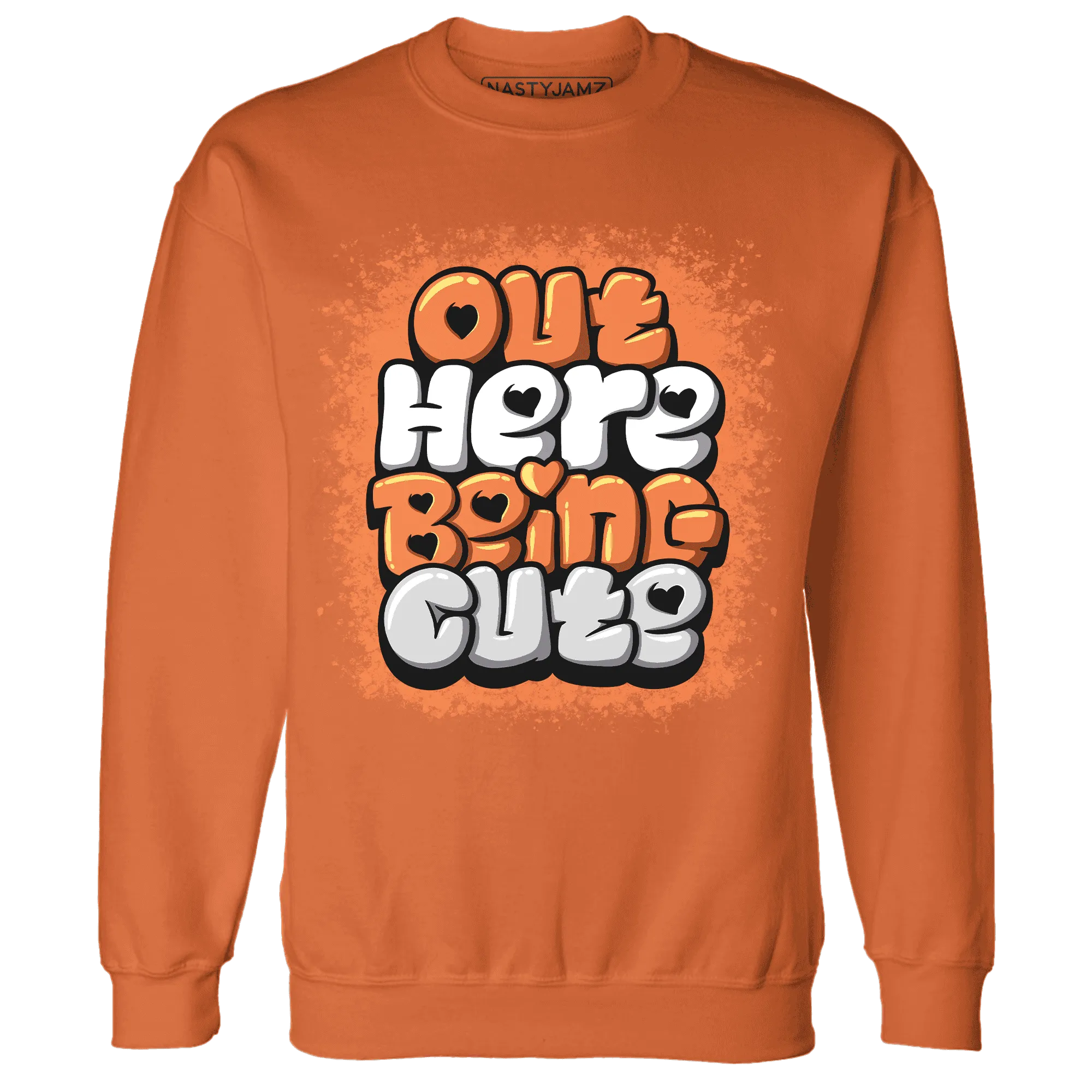 AM-TW-White-Orange-NastyJamz-Sweatshirt-Match-Out-Here-Being-Cute