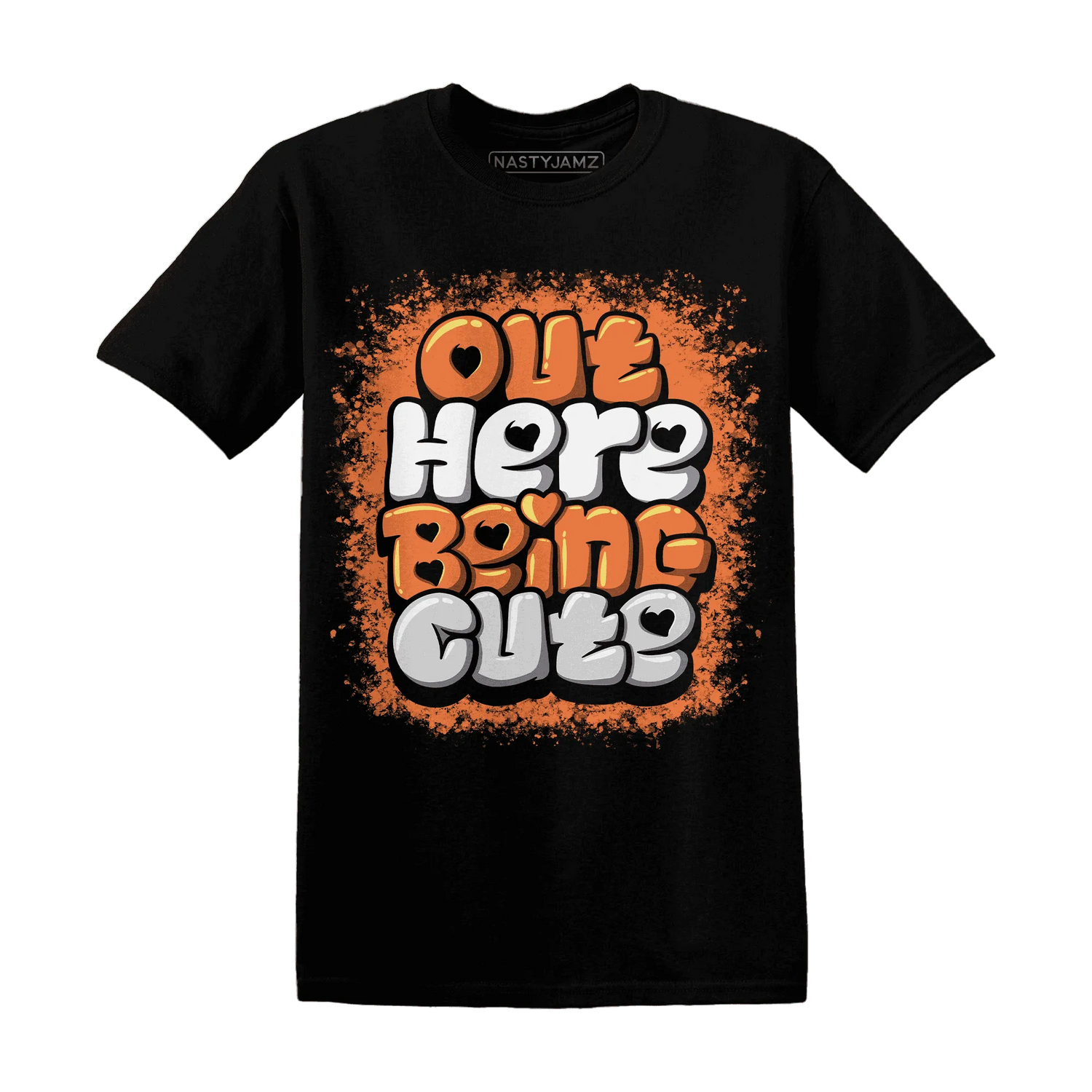 AM-TW-White-Orange-NastyJamz-T-Shirt-Match-Out-Here-Being-Cute