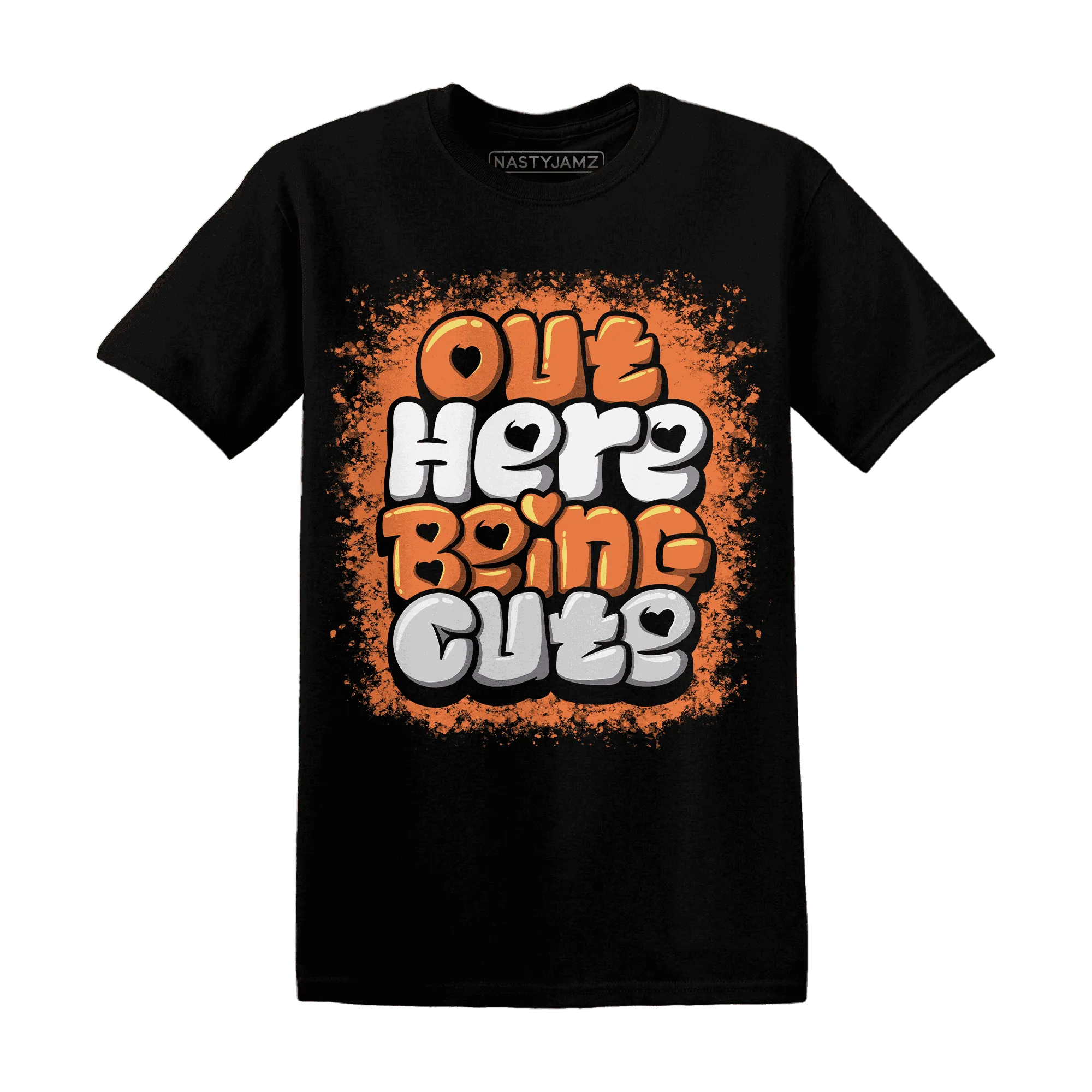 AM-TW-White-Orange-NastyJamz-T-Shirt-Match-Out-Here-Being-Cute