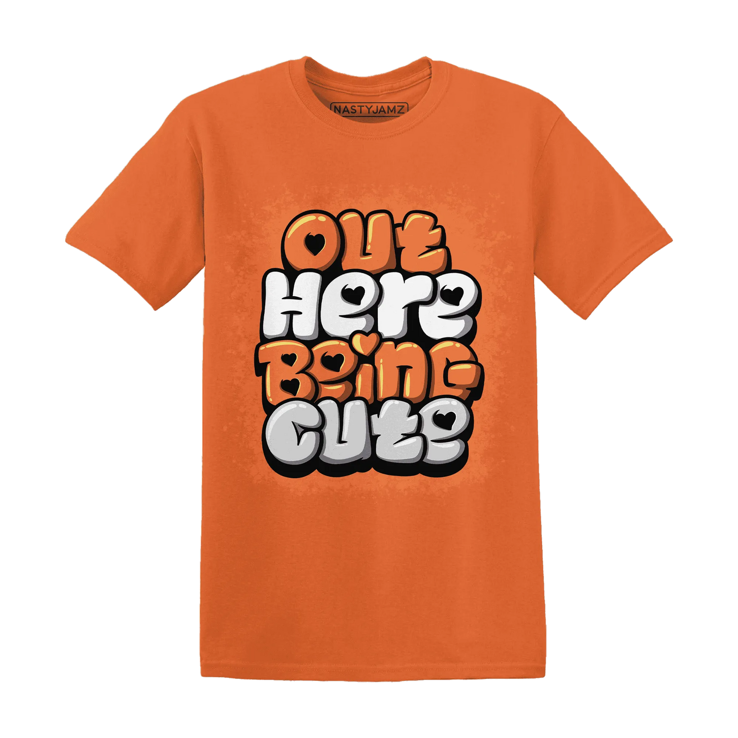 AM-TW-White-Orange-NastyJamz-T-Shirt-Match-Out-Here-Being-Cute