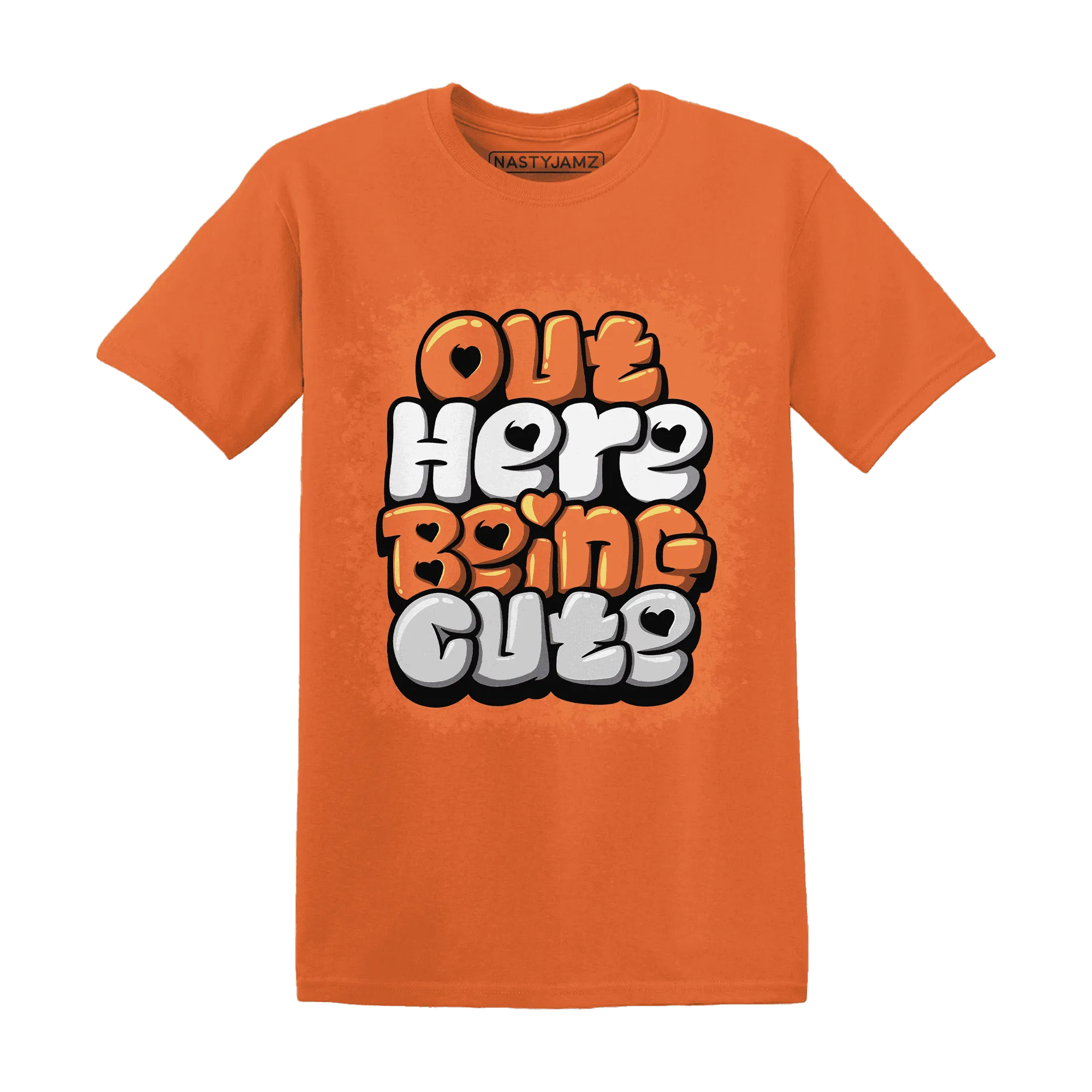 AM-TW-White-Orange-NastyJamz-T-Shirt-Match-Out-Here-Being-Cute