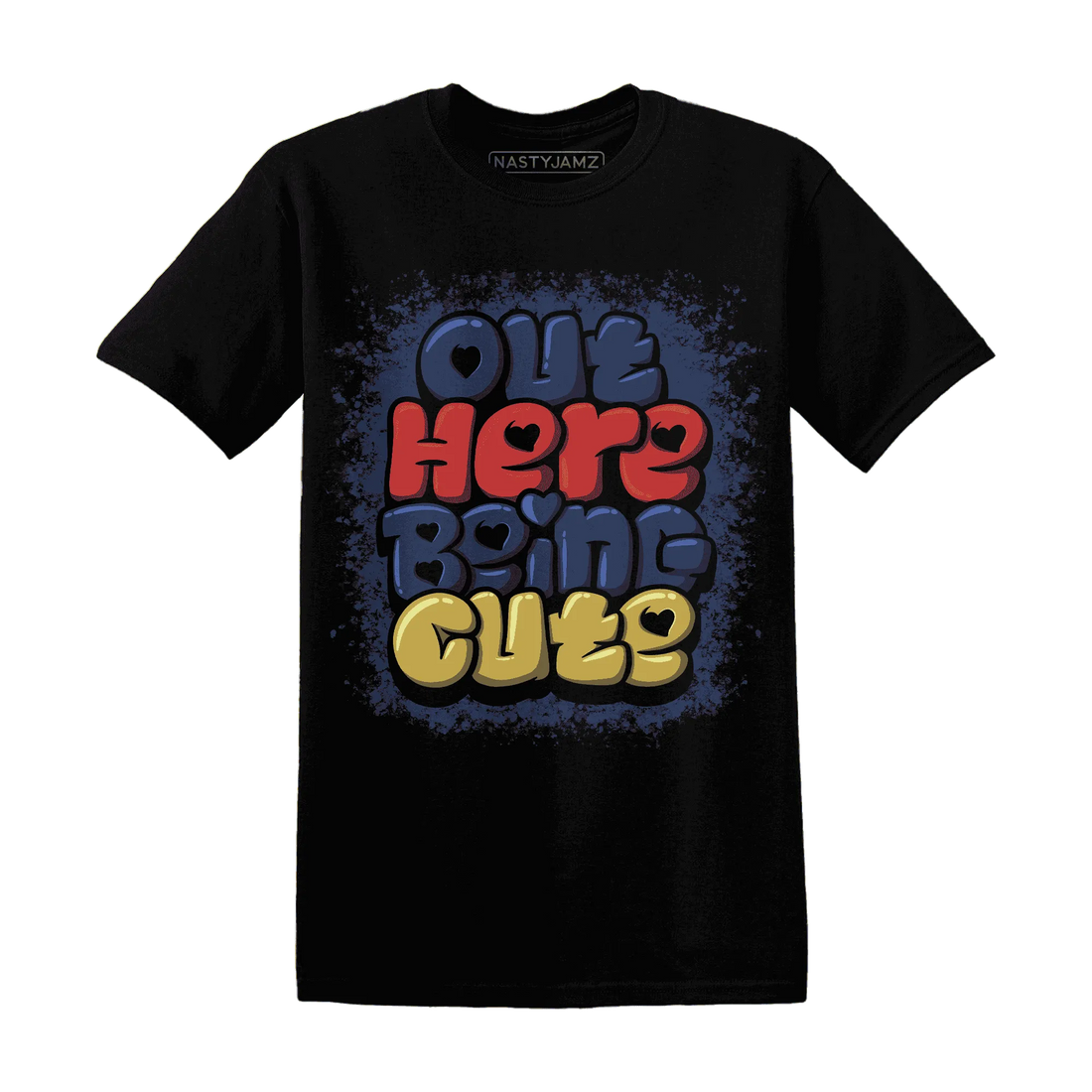 VaporMax-Air-Plus-Midnight-Navy-Gold-Black-NastyJamz-T-Shirt-Match-Out-Here-Being-Cute