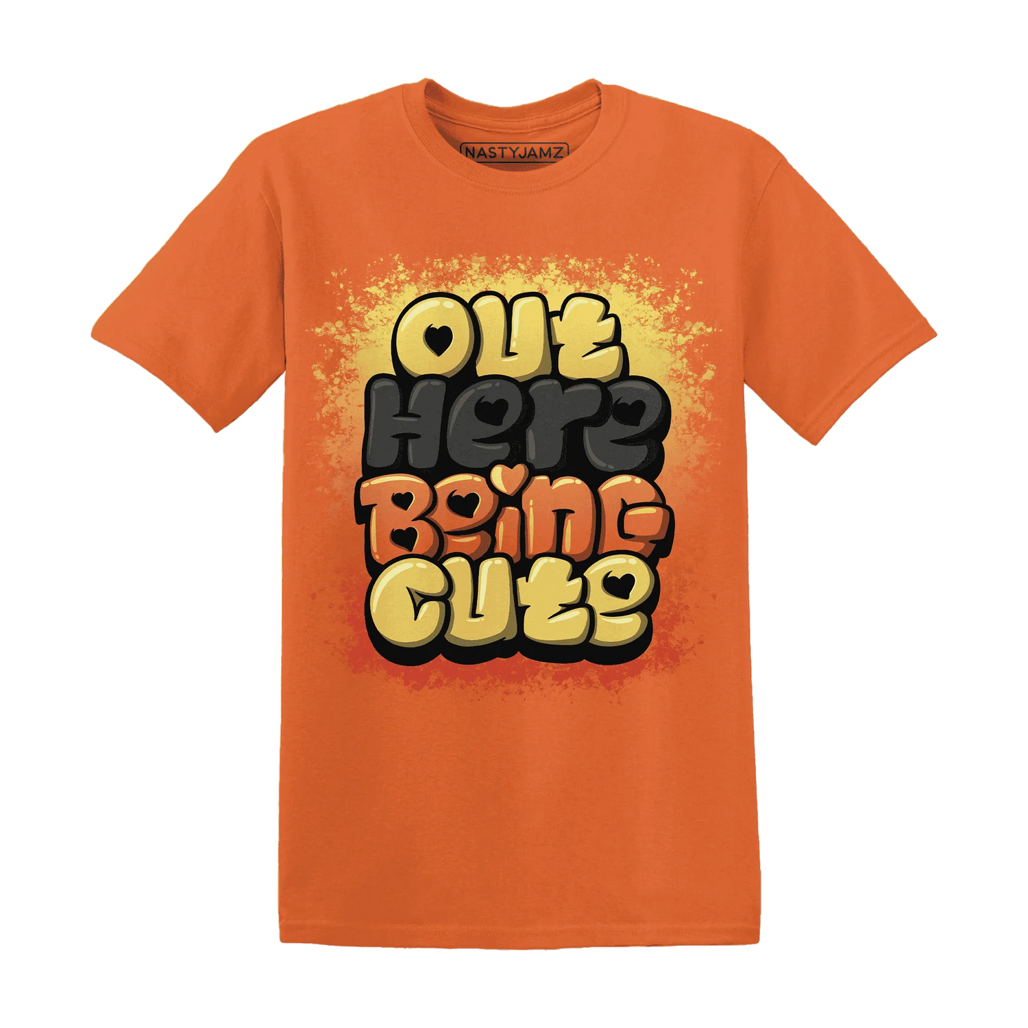 VaporMax-Crimson-Total-Orange-Plus-NastyJamz-T-Shirt-Match-Out-Here-Being-Cute