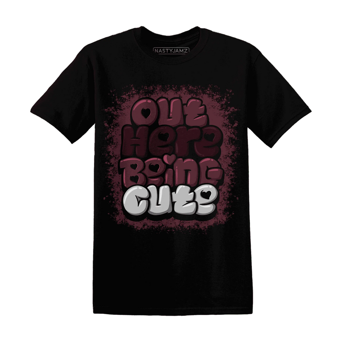 VaporMax-Night-Maron-Burgundy-NastyJamz-T-Shirt-Match-Out-Here-Being-Cute