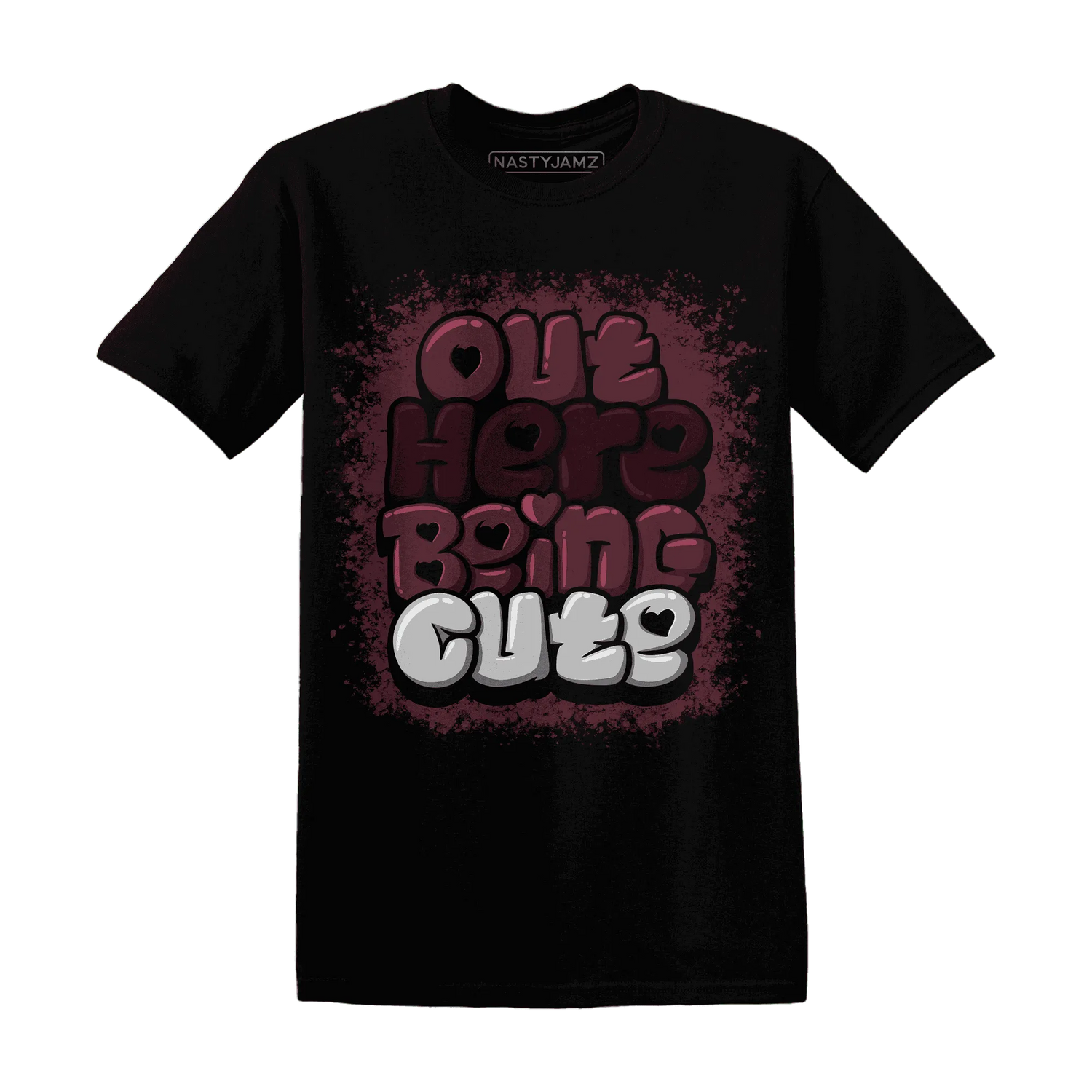 VaporMax-Night-Maron-Burgundy-NastyJamz-T-Shirt-Match-Out-Here-Being-Cute