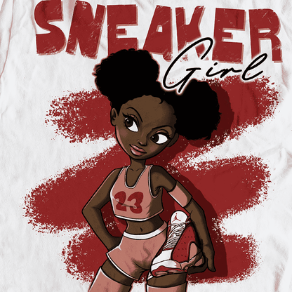 Dune Red 13s T Shirt Match Black Sneaker Girl - NastyJamz