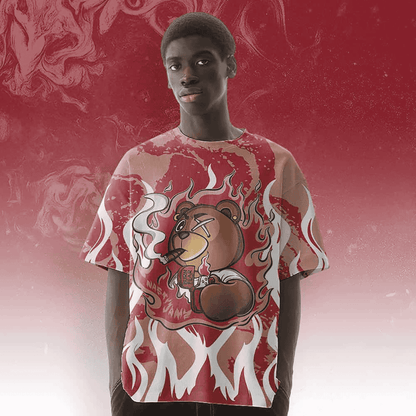 Dune Red 13s T Shirt Match BER Burn Fear 3D All-Over Print - NastyJamz