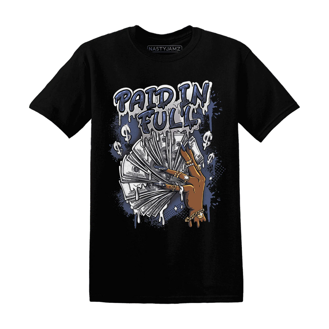 Low-Diffused-Blue-11s-T-Shirt-Match-Paid-In-Full