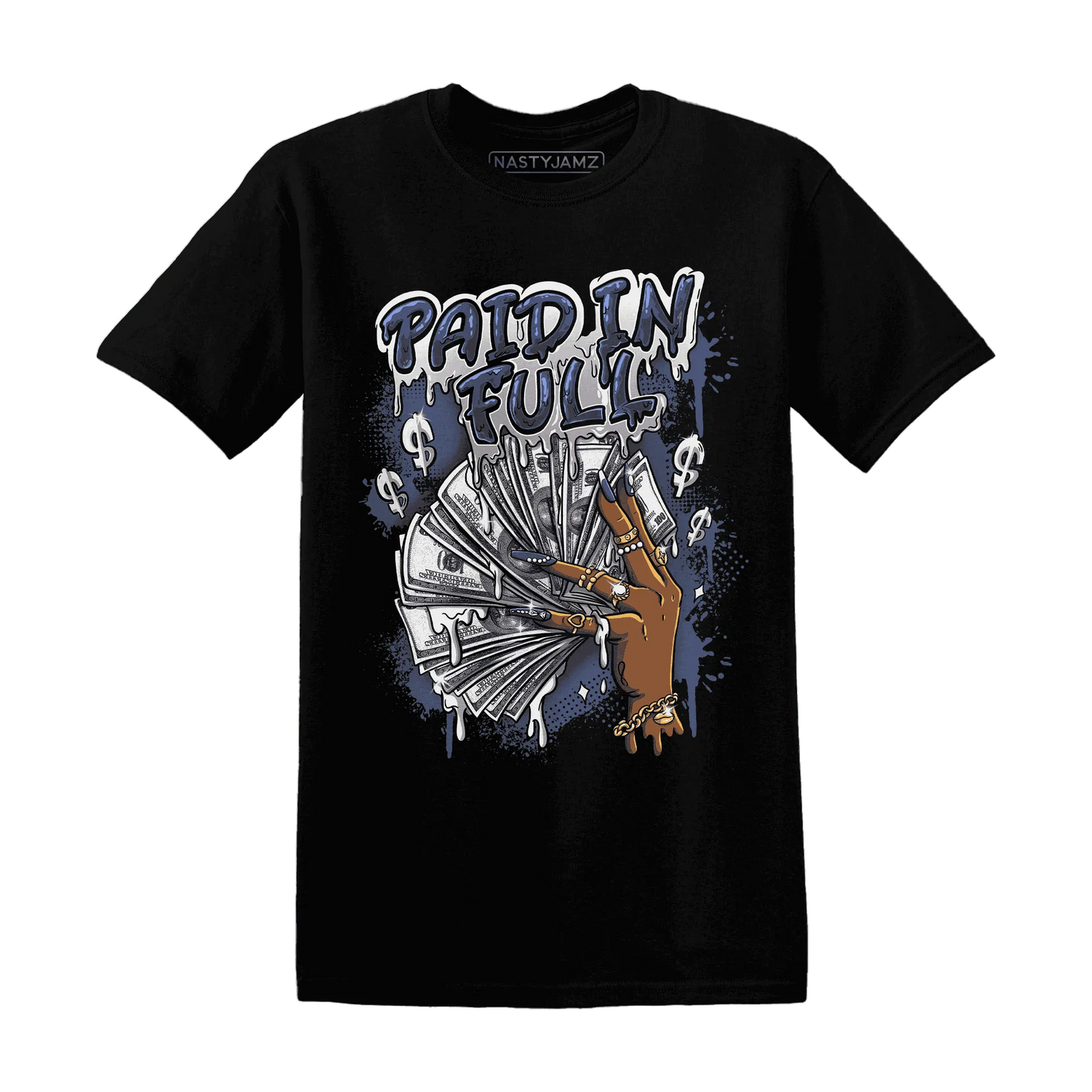 Low-Diffused-Blue-11s-T-Shirt-Match-Paid-In-Full