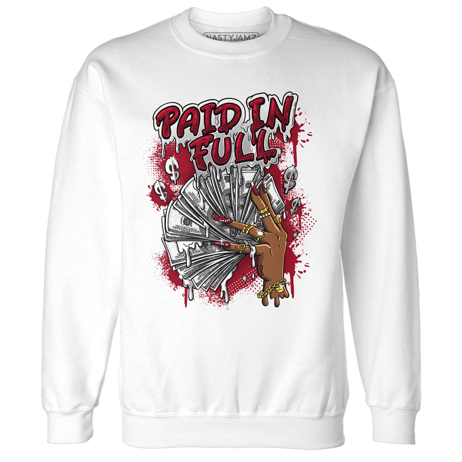 Retro Red Taxi 12s Sweatshirt Match Paid In Full - NastyJamz