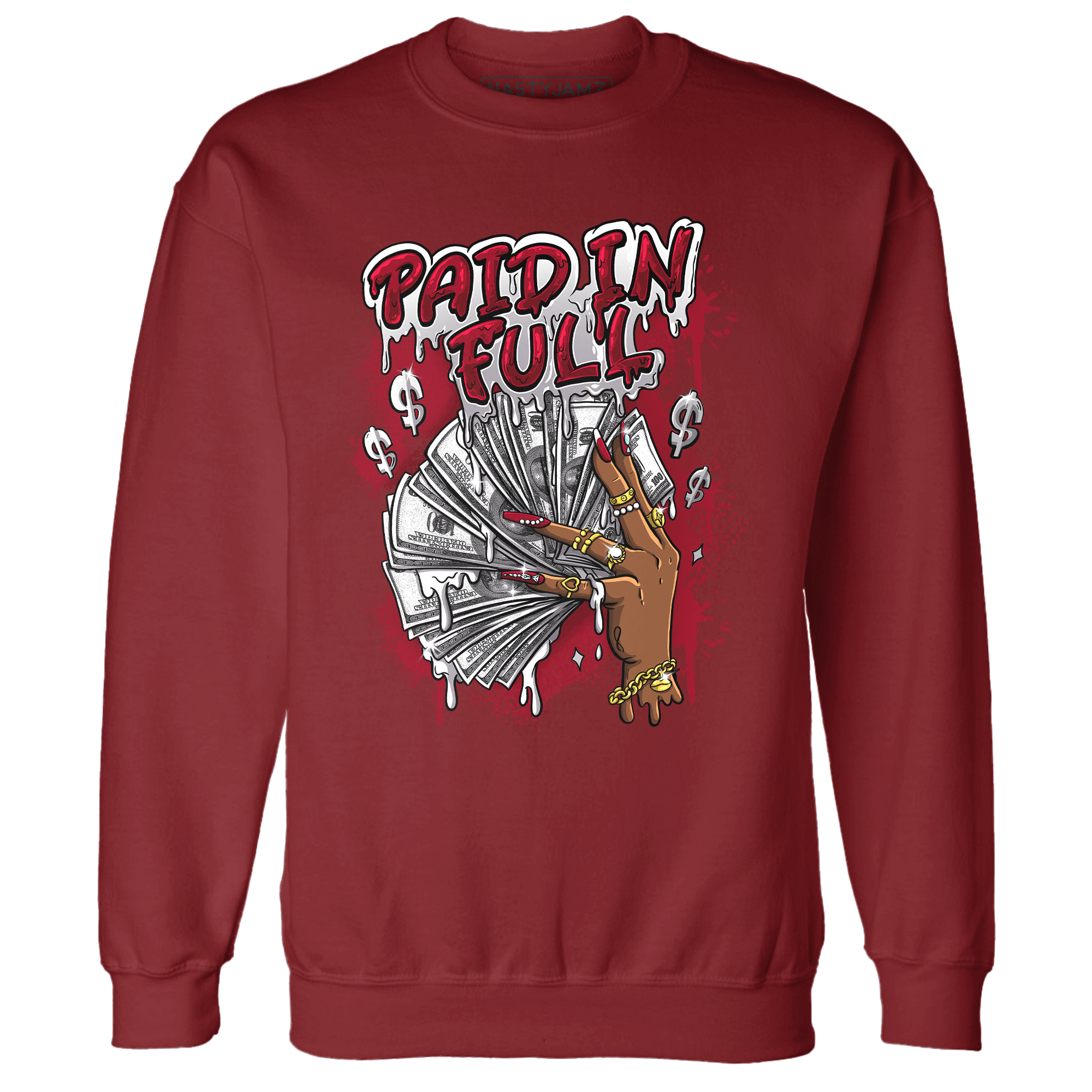 Retro Red Taxi 12s Sweatshirt Match Paid In Full - NastyJamz