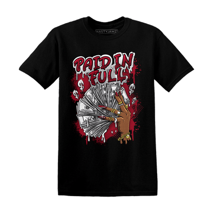 Retro Red Taxi 12s T Shirt Match Paid In Full - NastyJamz