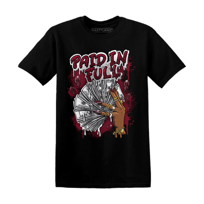 High White Team Red 1s T Shirt Match Paid In Full - NastyJamz