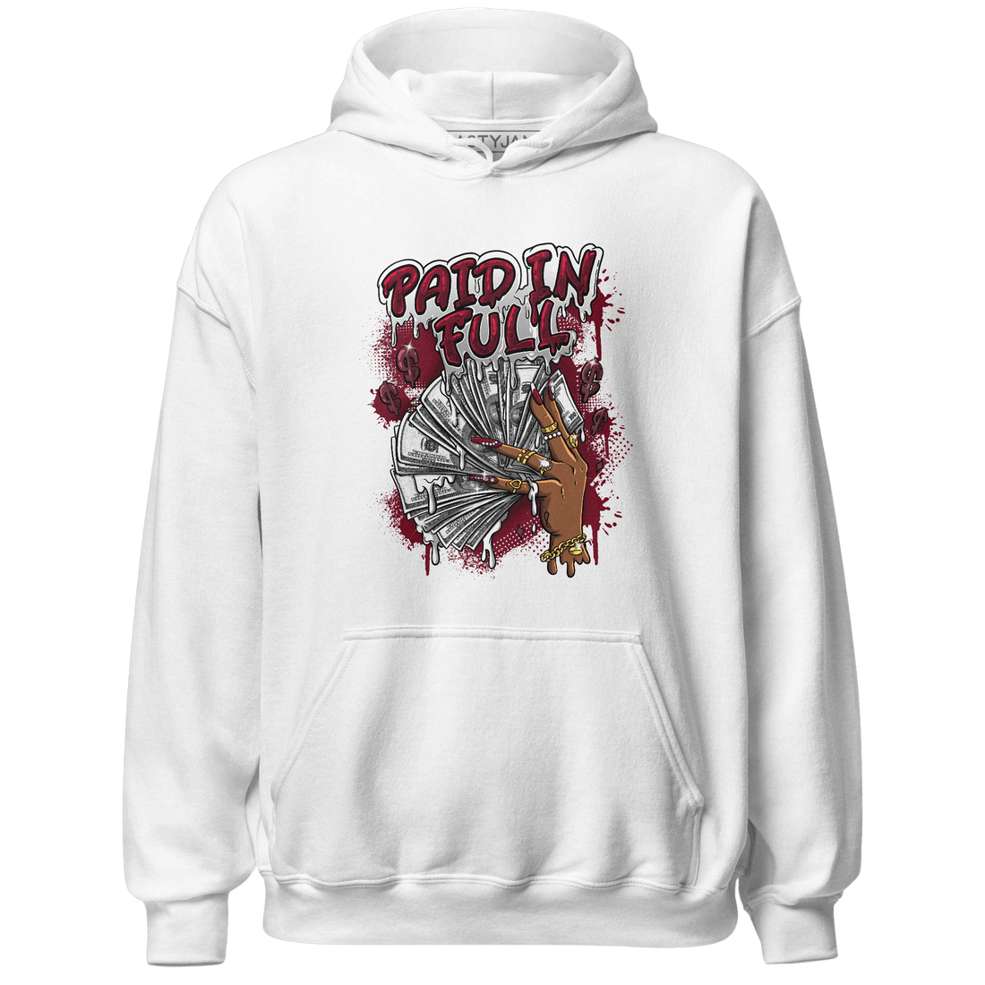 High White Team Red 1s Hoodie Match Paid In Full - NastyJamz