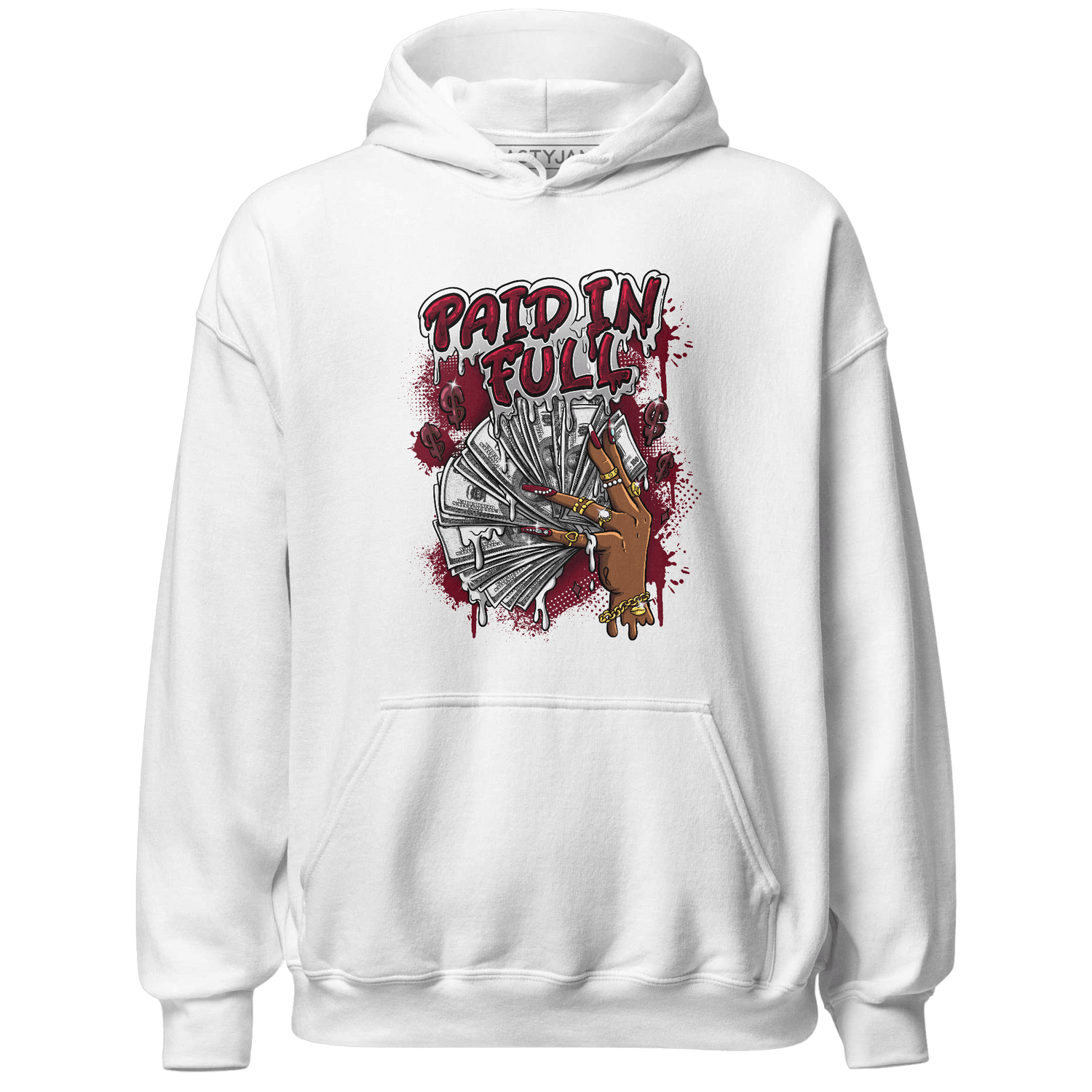High White Team Red 1s Hoodie Match Paid In Full - NastyJamz