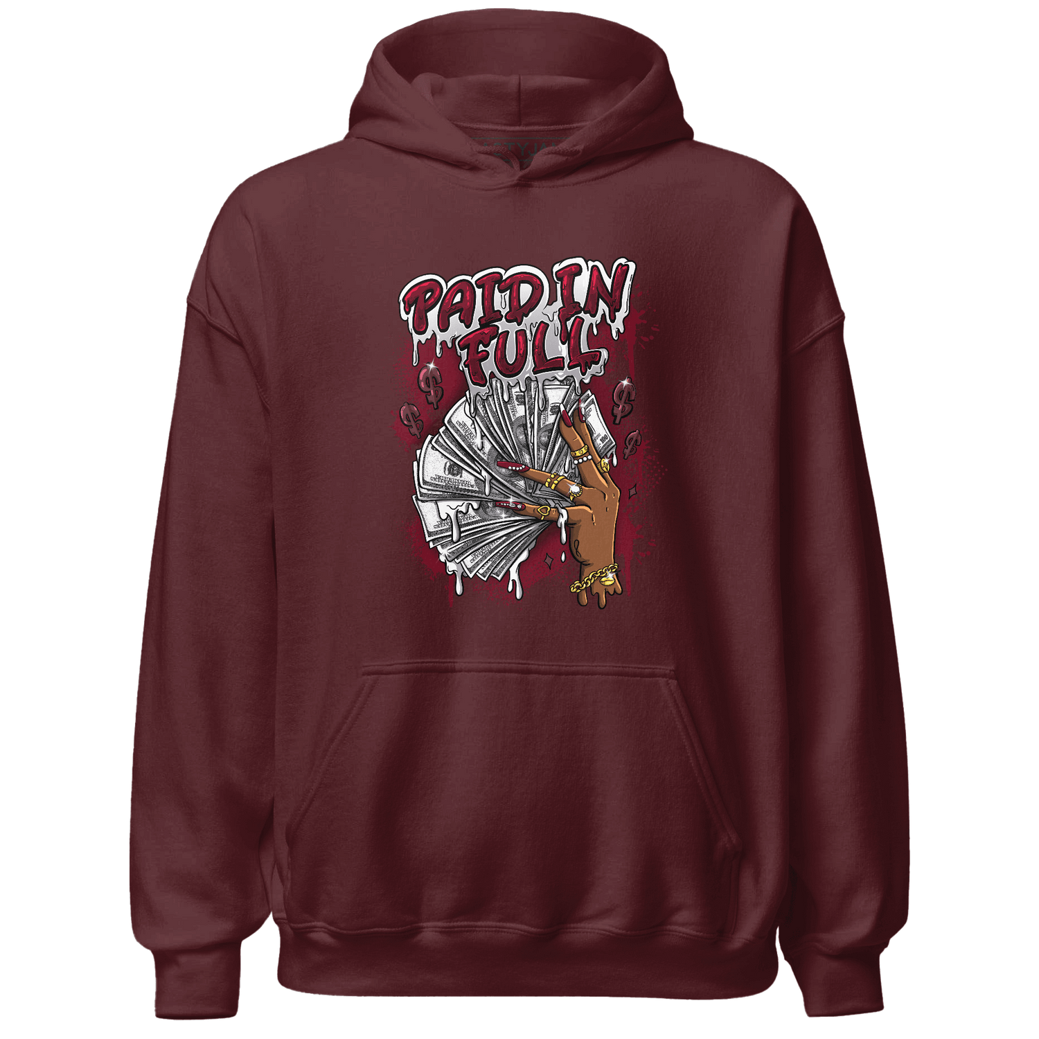 High White Team Red 1s Hoodie Match Paid In Full - NastyJamz