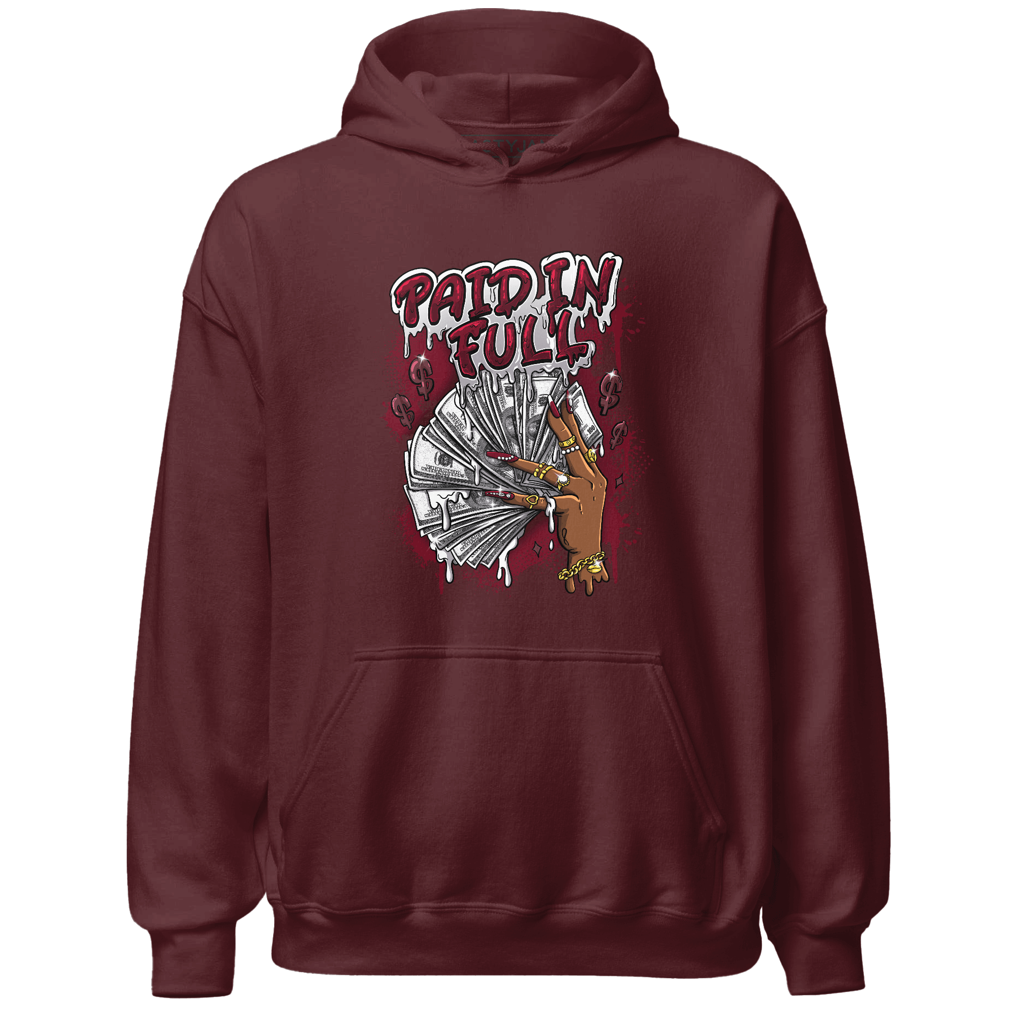 High White Team Red 1s Hoodie Match Paid In Full - NastyJamz