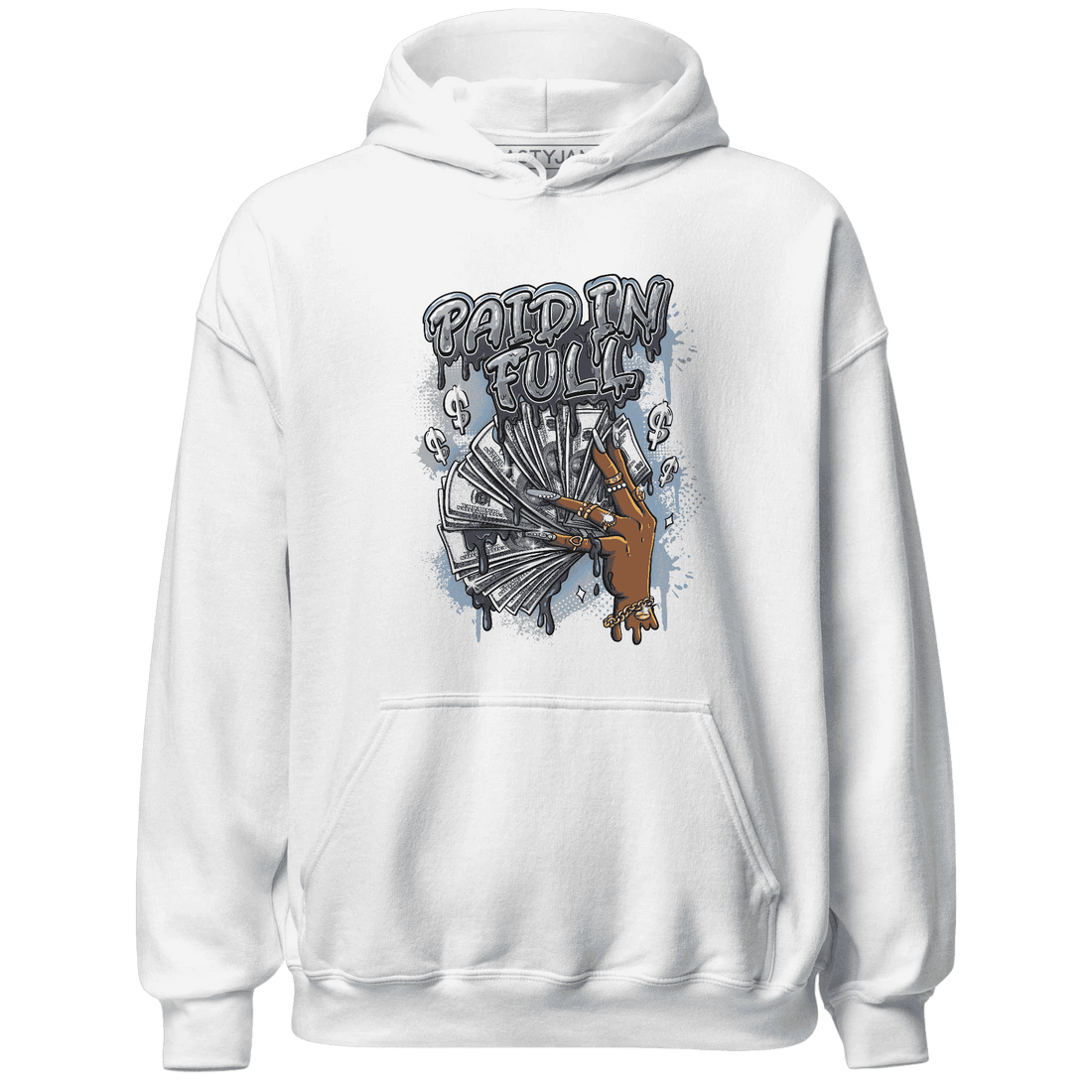 Mid Diffused Blue Grey 1s Hoodie Match Paid In Full - NastyJamz