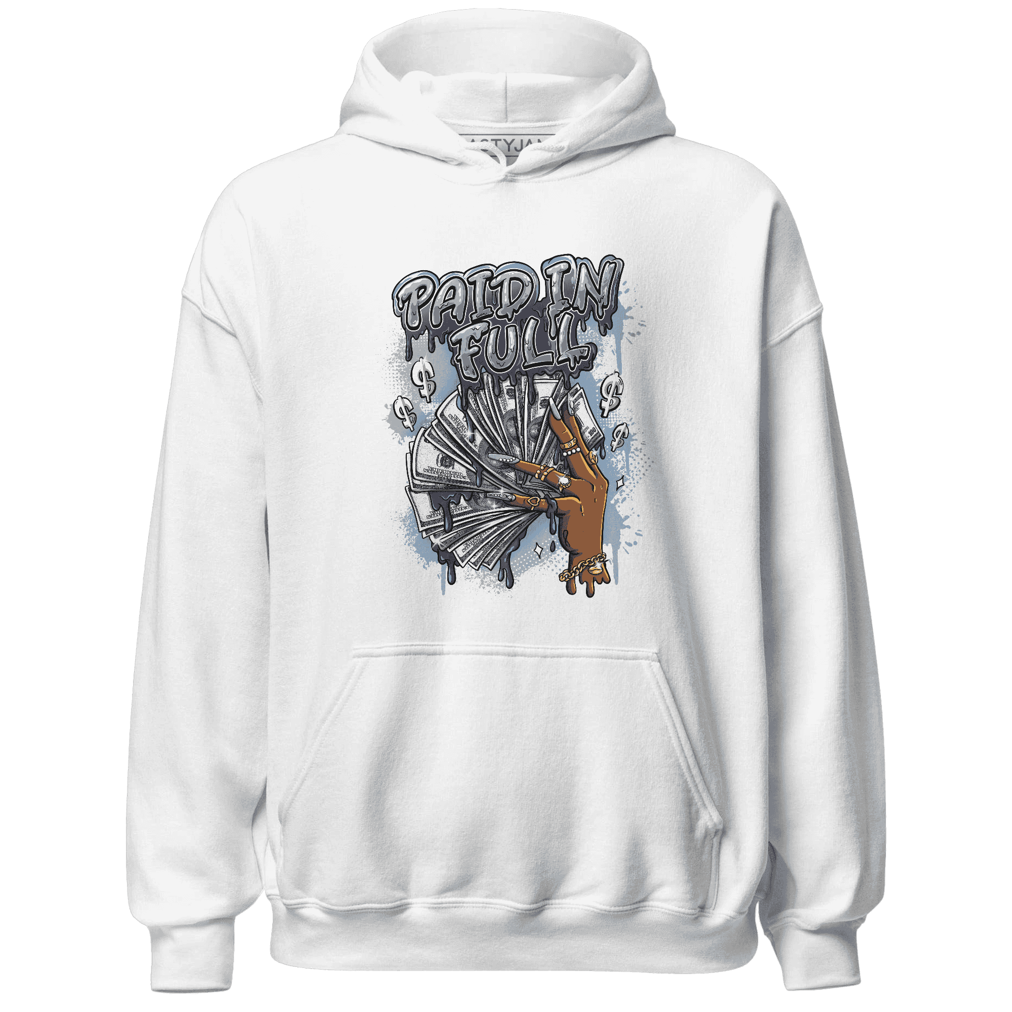 Mid Diffused Blue Grey 1s Hoodie Match Paid In Full - NastyJamz