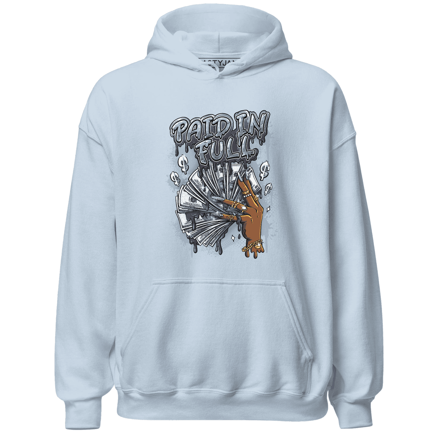 Mid Diffused Blue Grey 1s Hoodie Match Paid In Full - NastyJamz