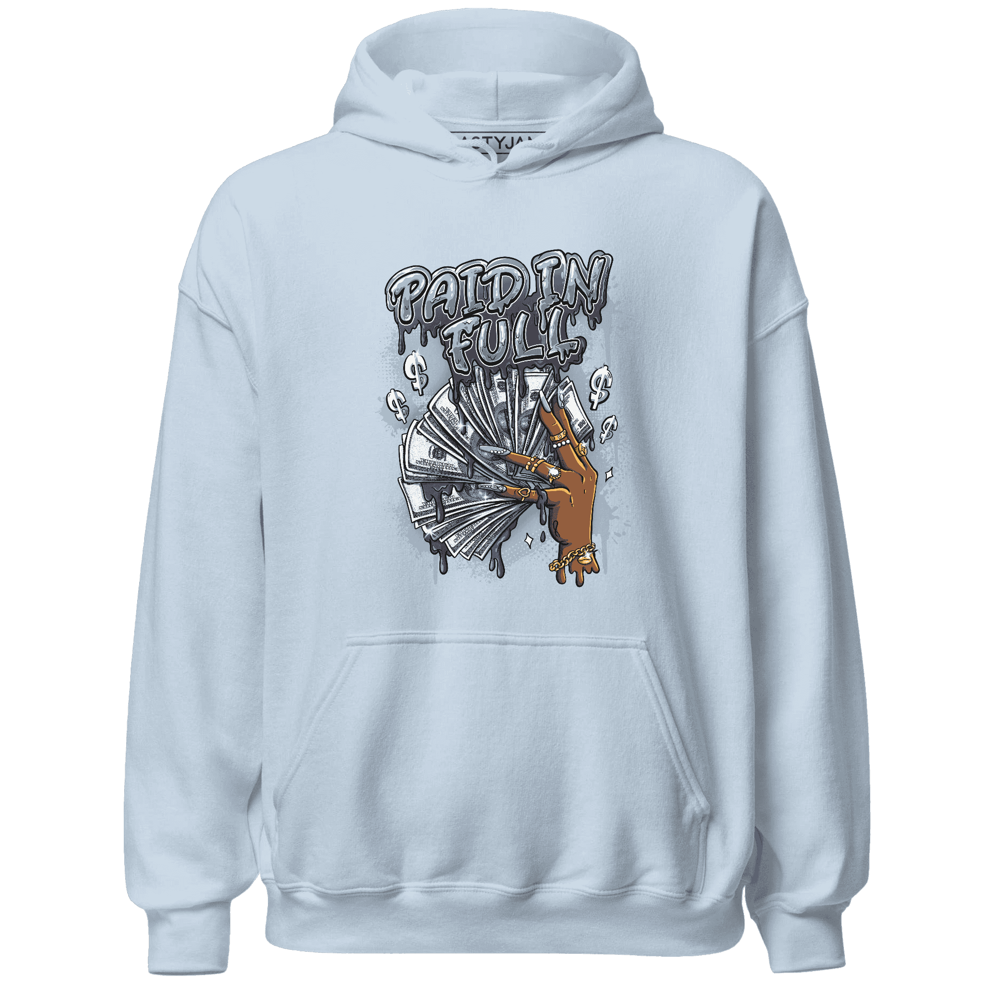 Mid Diffused Blue Grey 1s Hoodie Match Paid In Full - NastyJamz