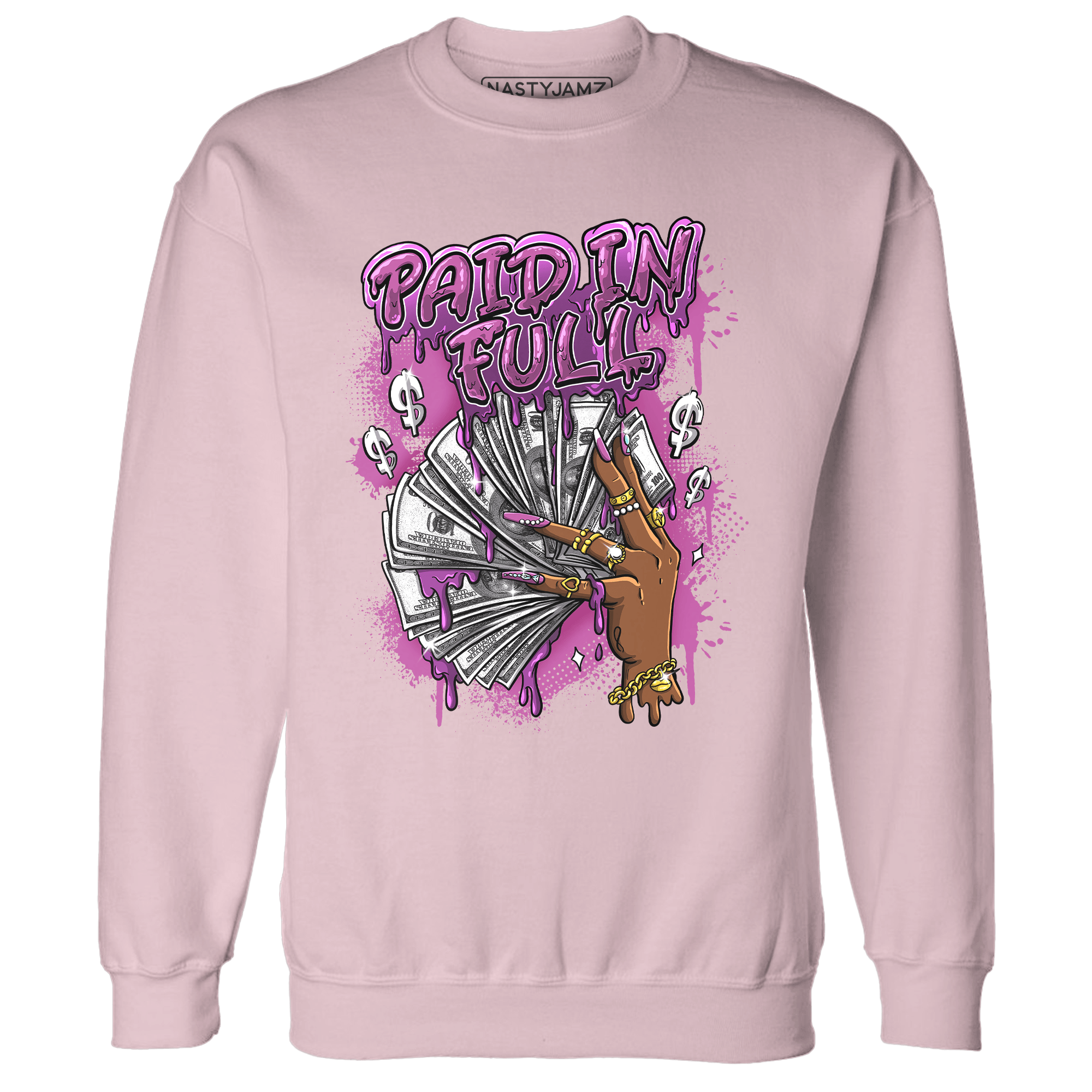 GS Hyper Violet 4s Sweatshirt Match Paid In Full - NastyJamz